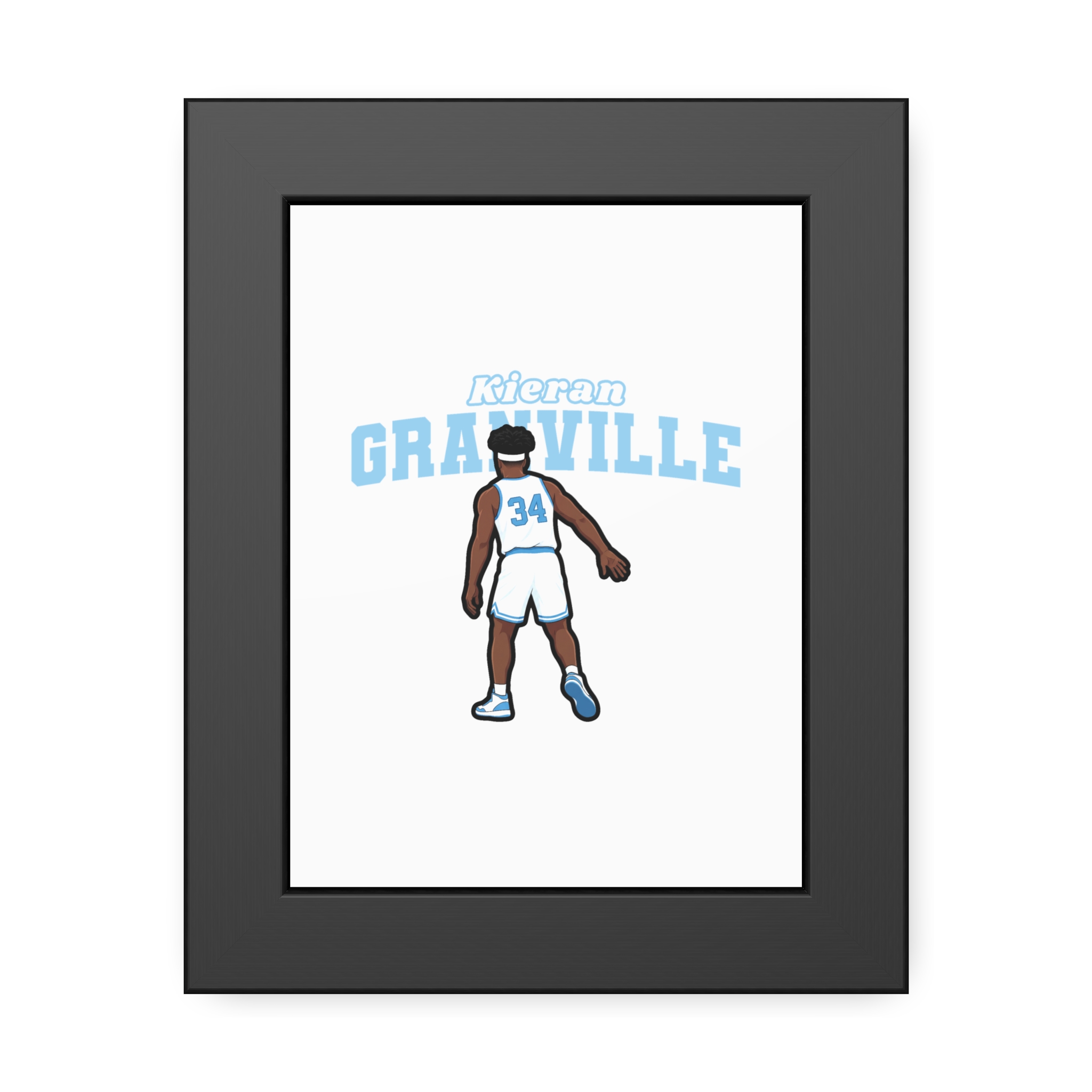 Framed Poster — character_name_arch in Black