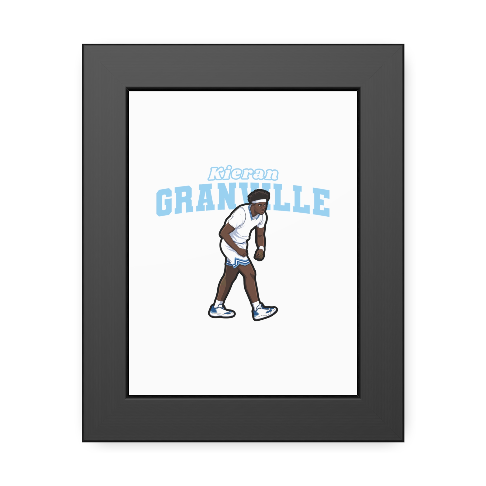 Framed Poster — character_name_arch in Black
