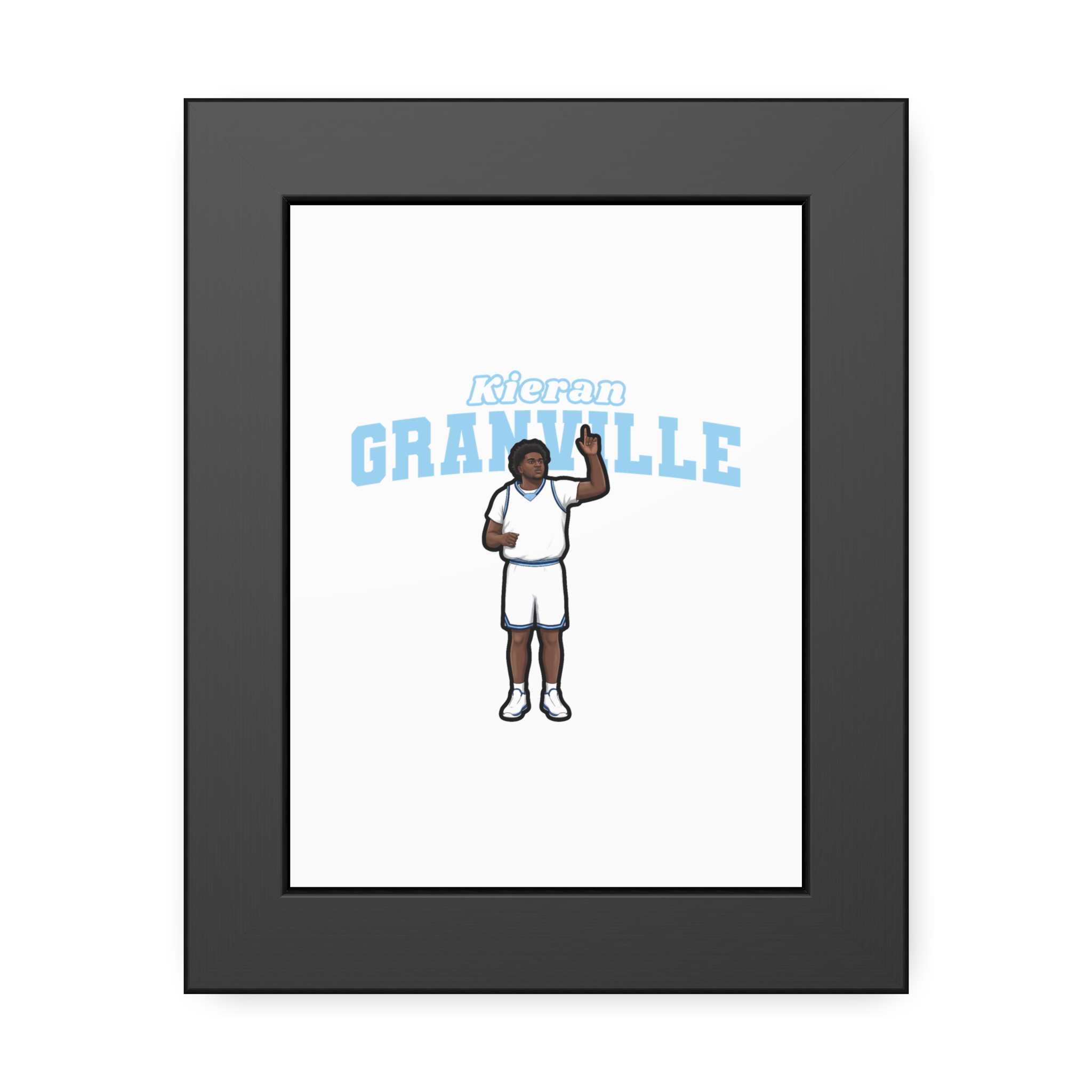 Framed Poster — character_name_arch in Black