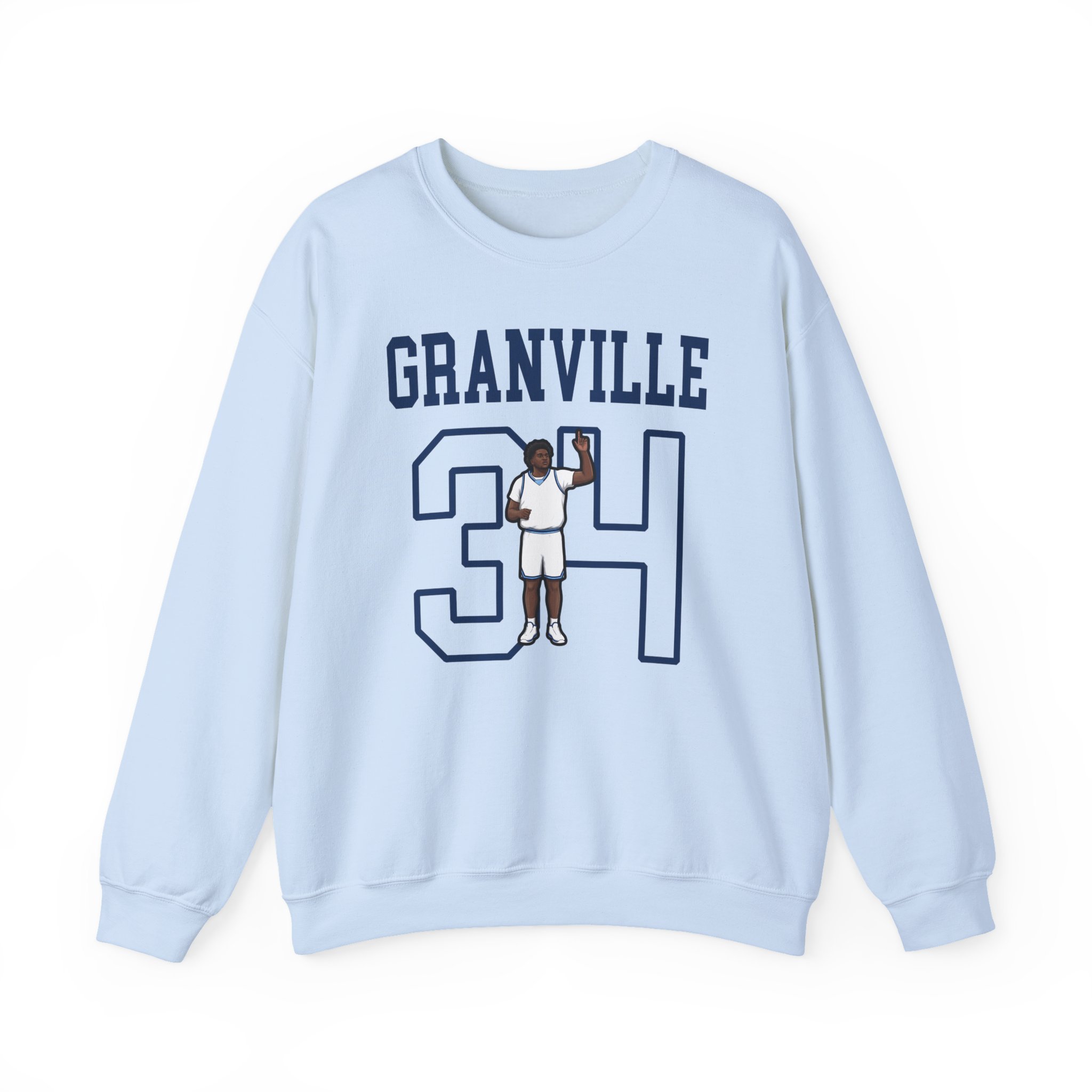 Crewneck Sweatshirt — character_shirsey in Light Blue