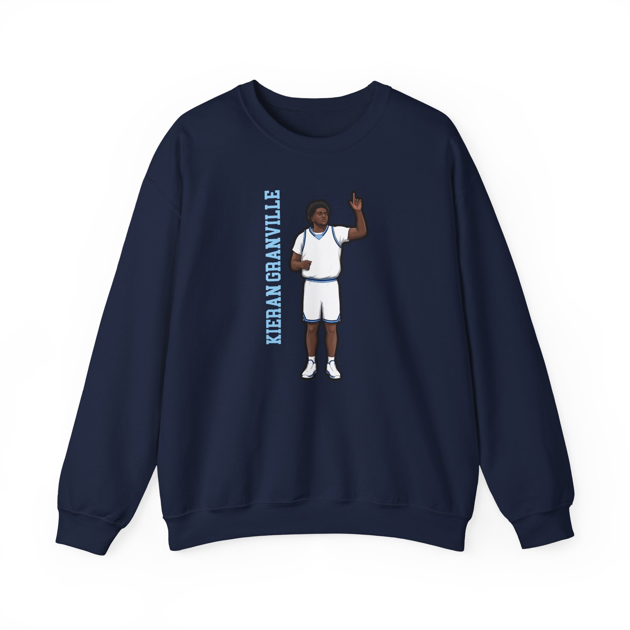 Crewneck Sweatshirt — character_name_vertical in Navy