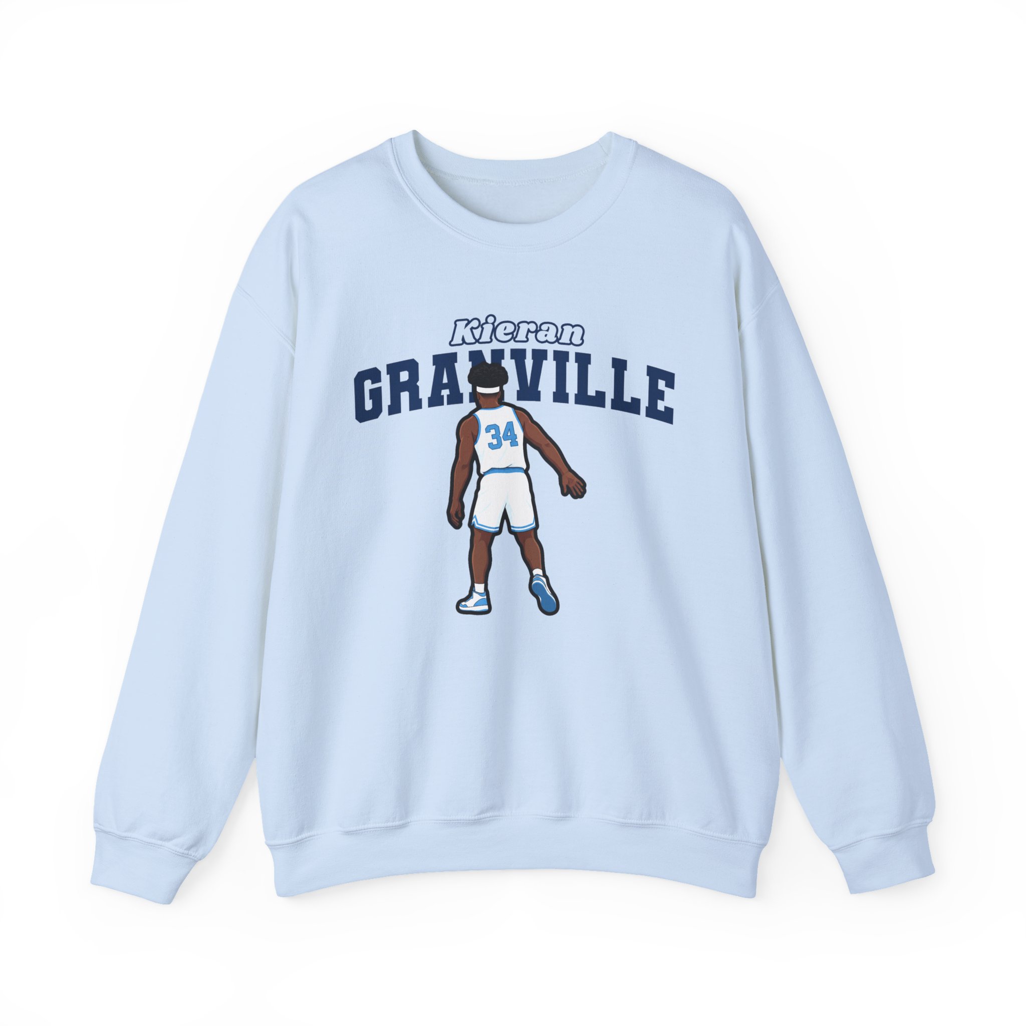 Crewneck Sweatshirt — character_name_arch in Light Blue