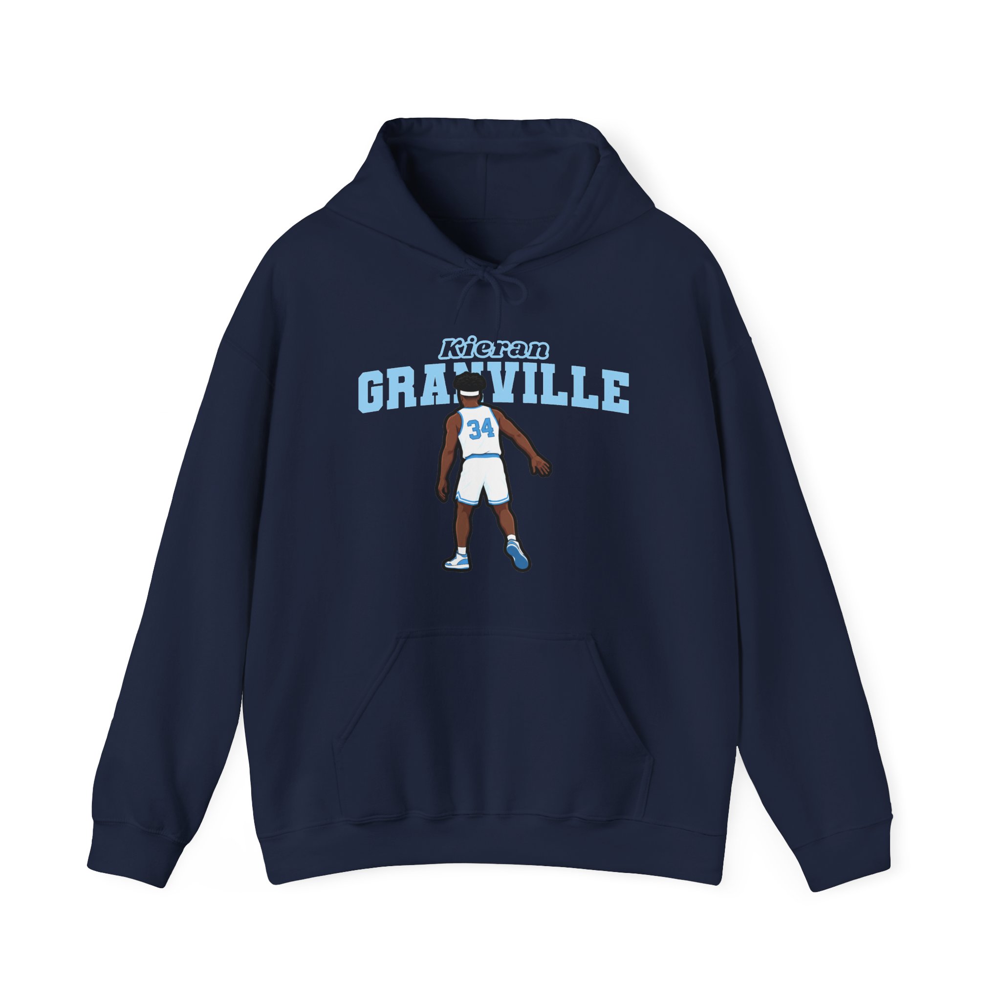 Hoodie — character_name_arch in Navy