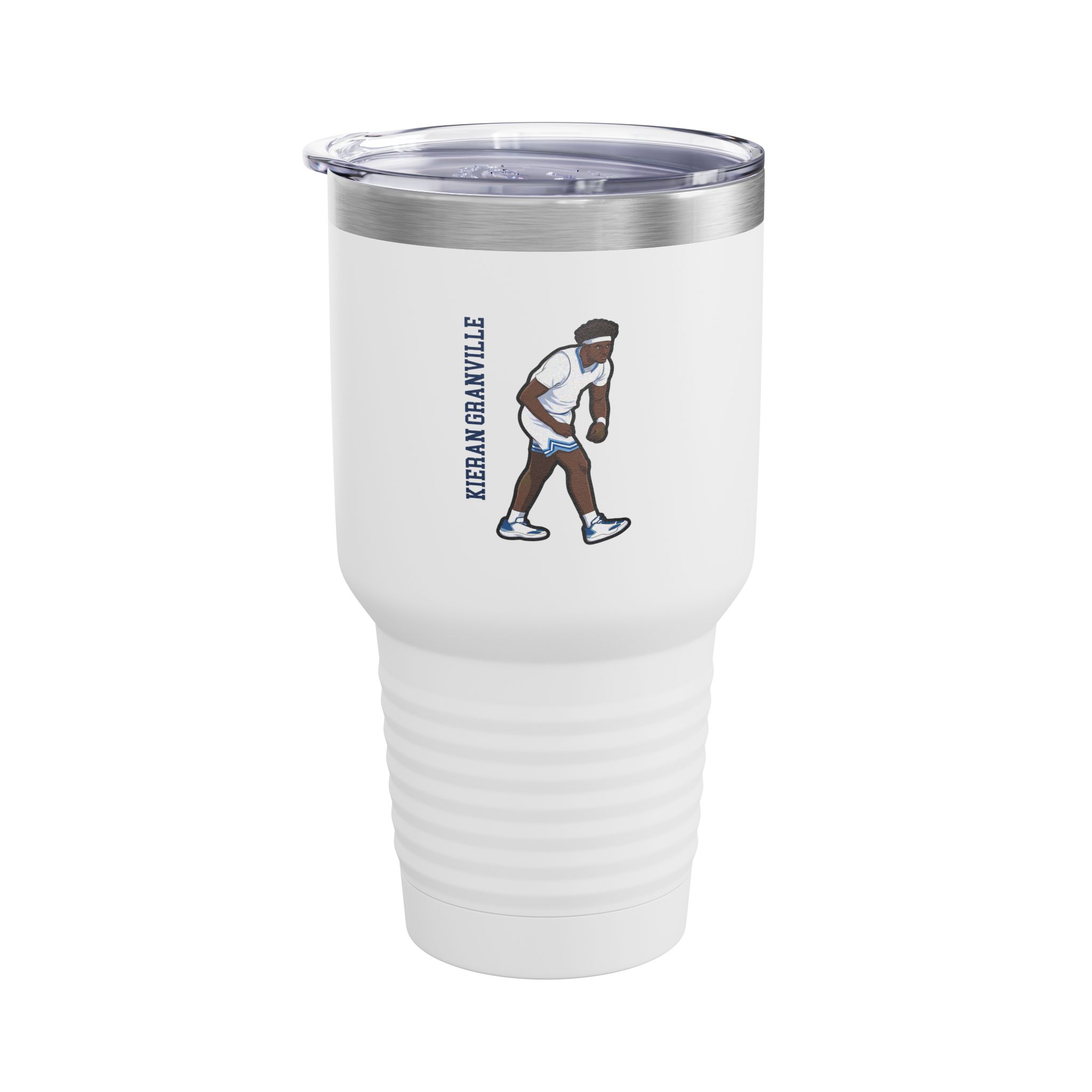 30oz Tumbler — character_name_vertical in White