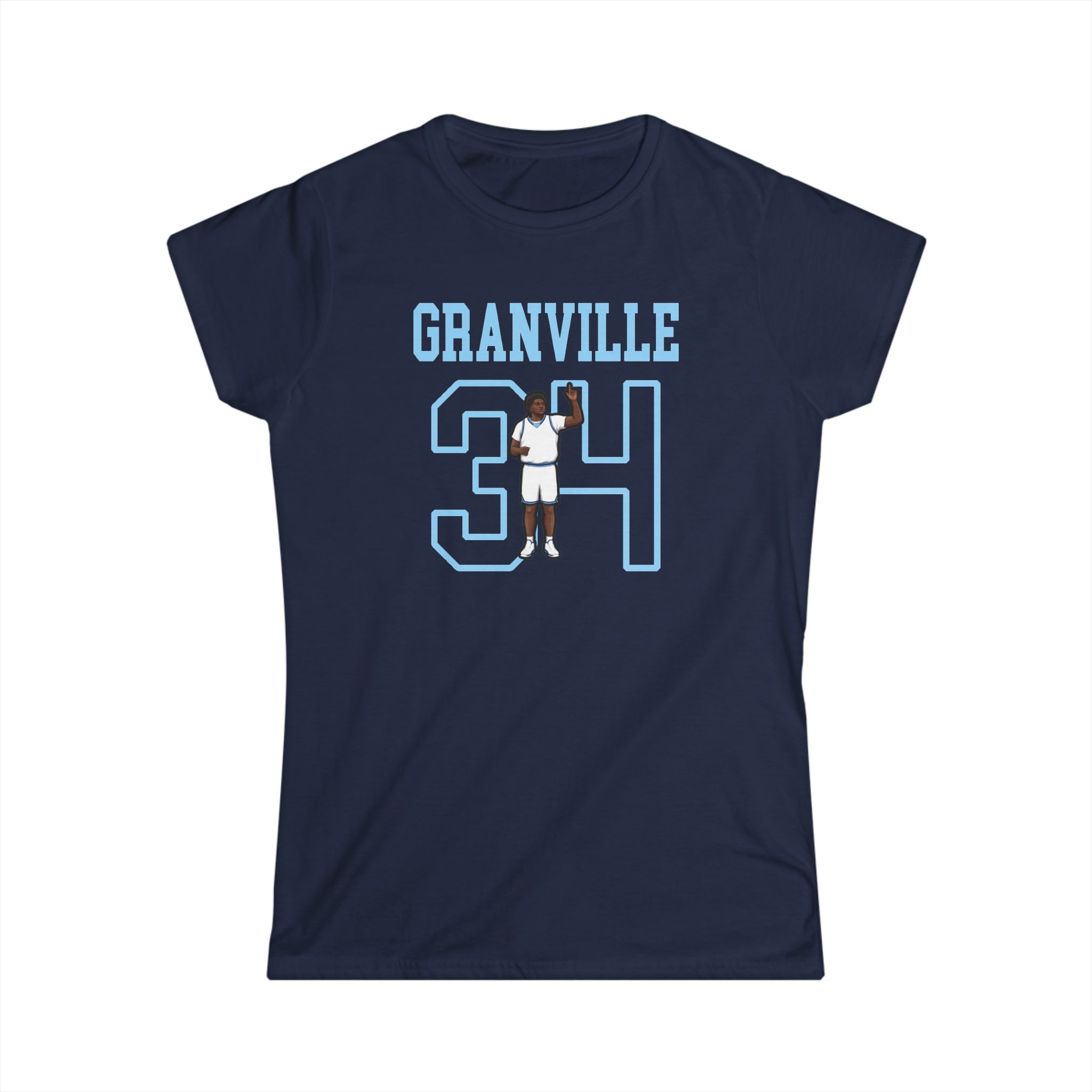 Women's Softstyle Tee — character_shirsey in Navy