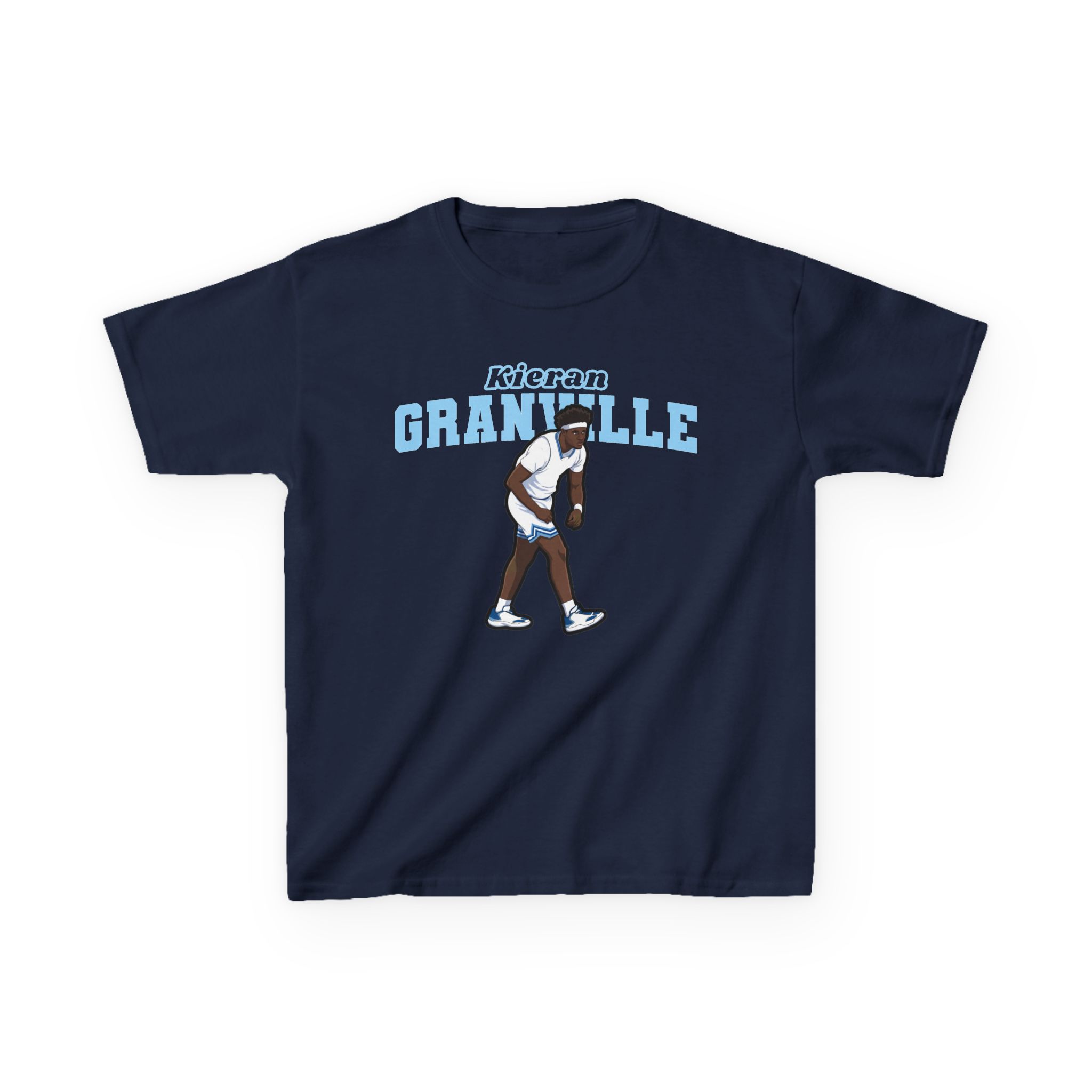 Youth Tee — character_name_arch in Navy
