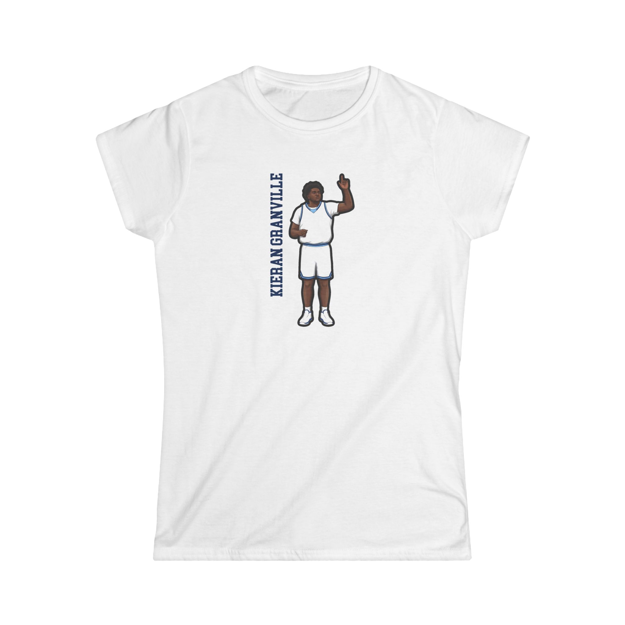 Women's Softstyle Tee — character_name_vertical in White