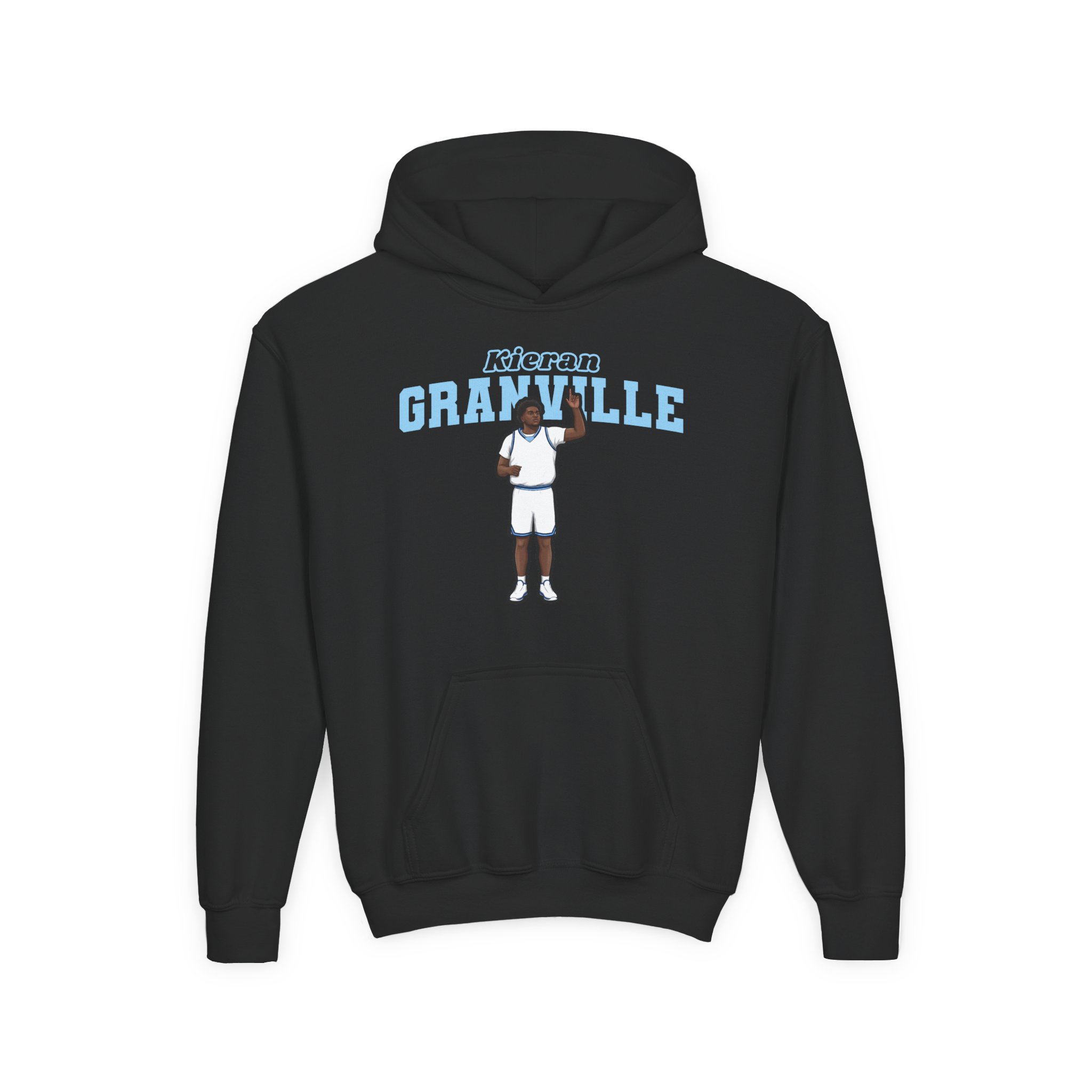 Youth Hoodie — character_name_arch in Black