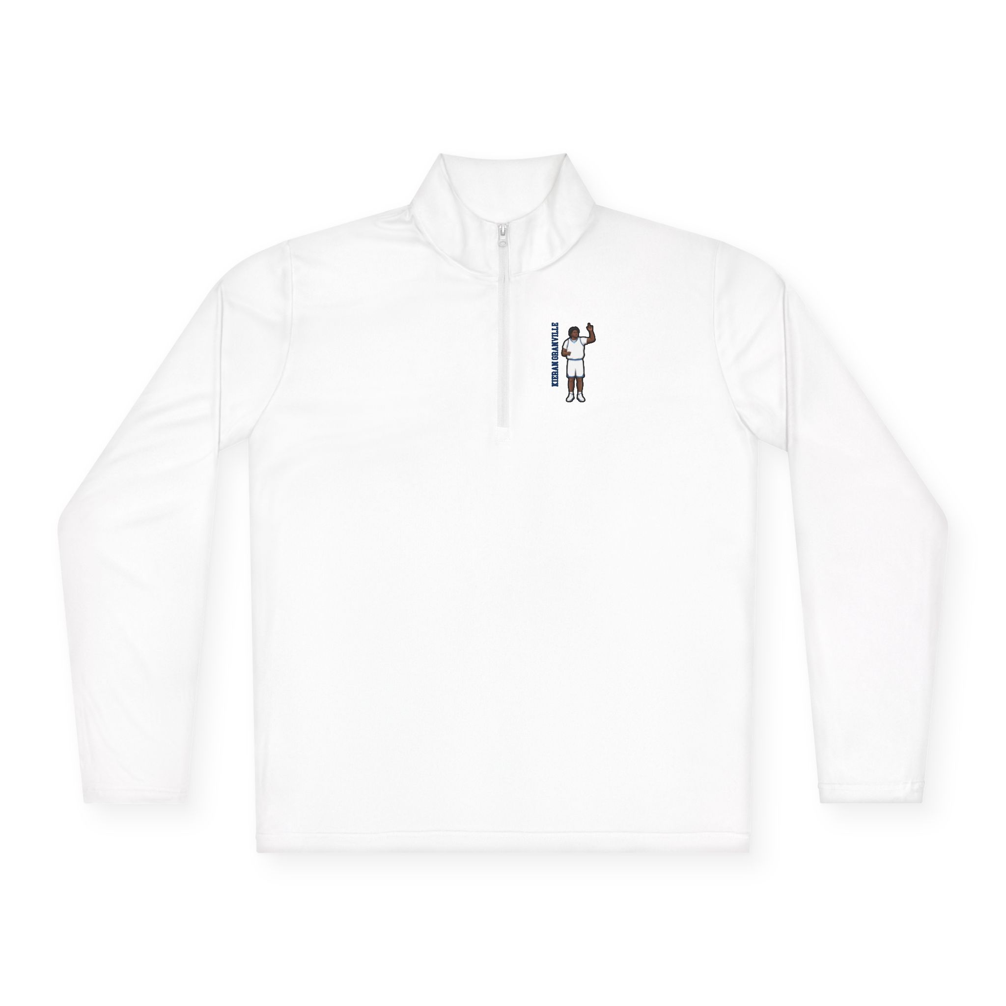 Q-Zip Pullover — character_name_vertical in White