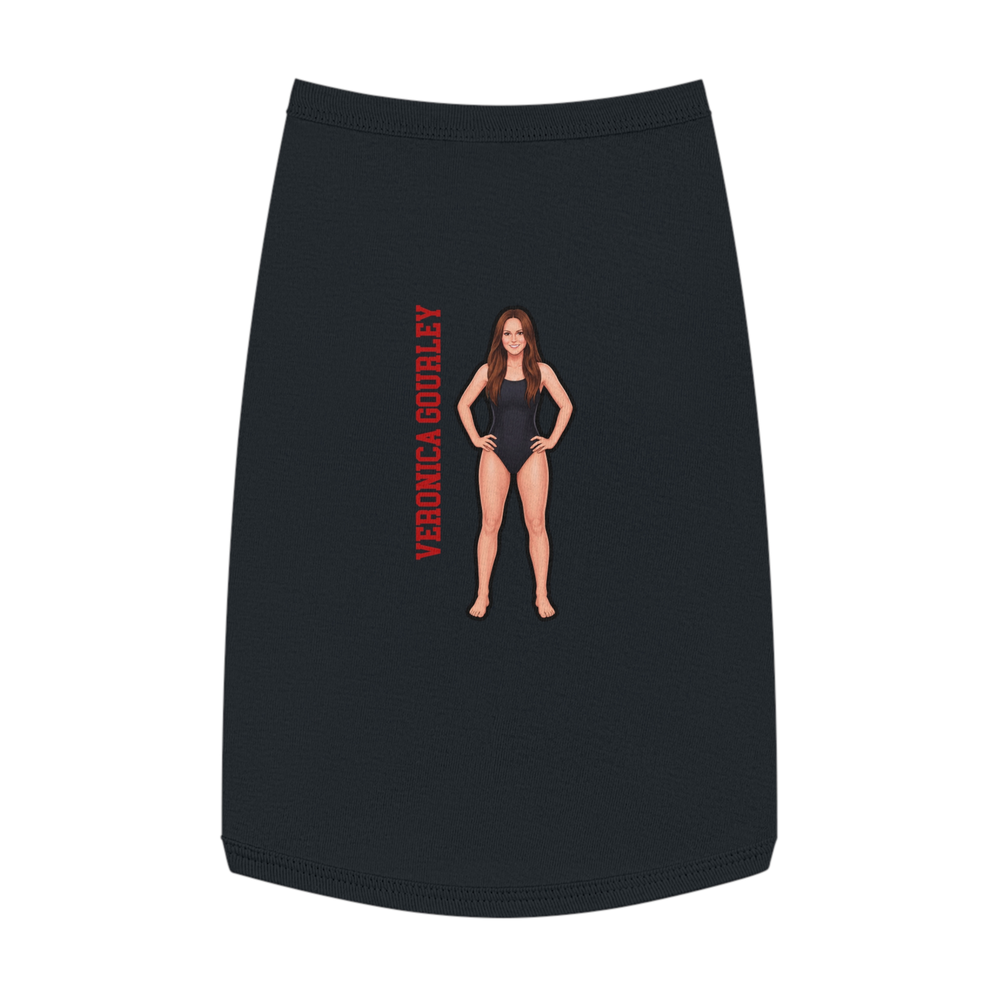 Pet Tank Top — character_name_vertical in White