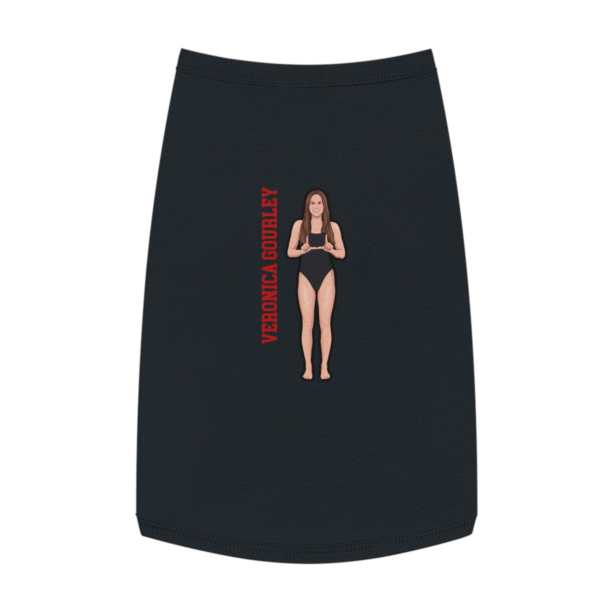 Pet Tank Top — character_name_vertical in White