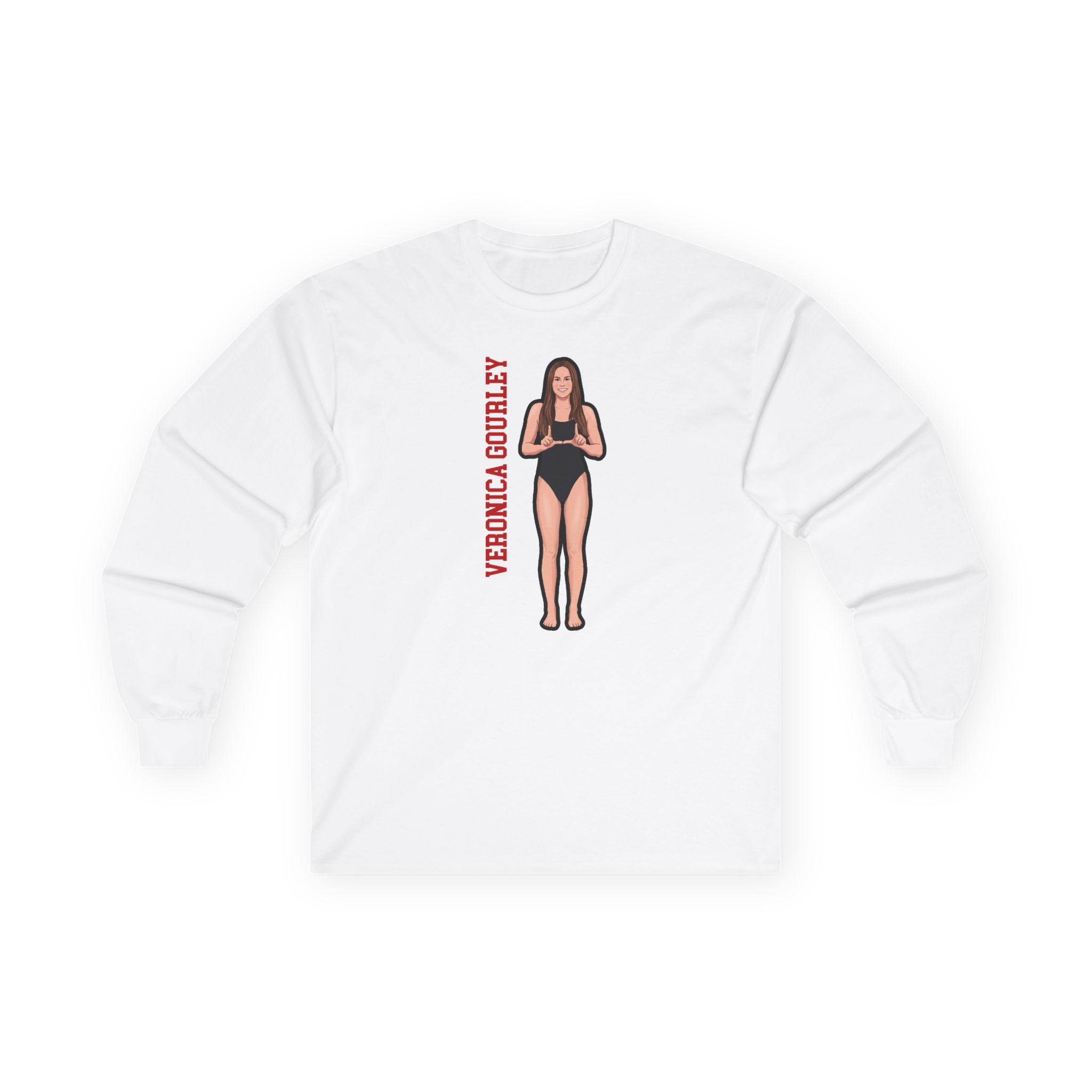 Long Sleeve Tee — character_name_vertical in White