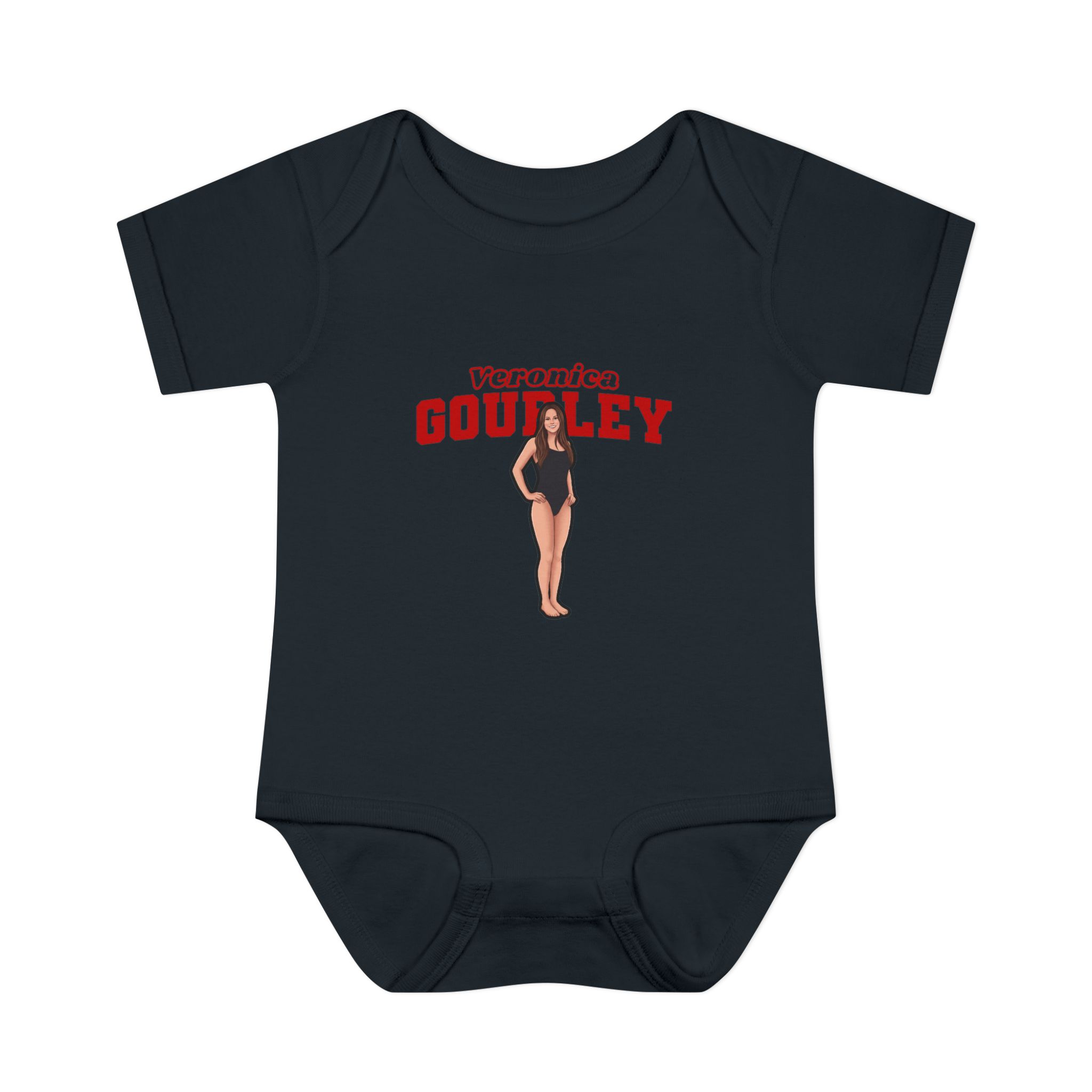 Baby Onesie — character_name_arch in Black