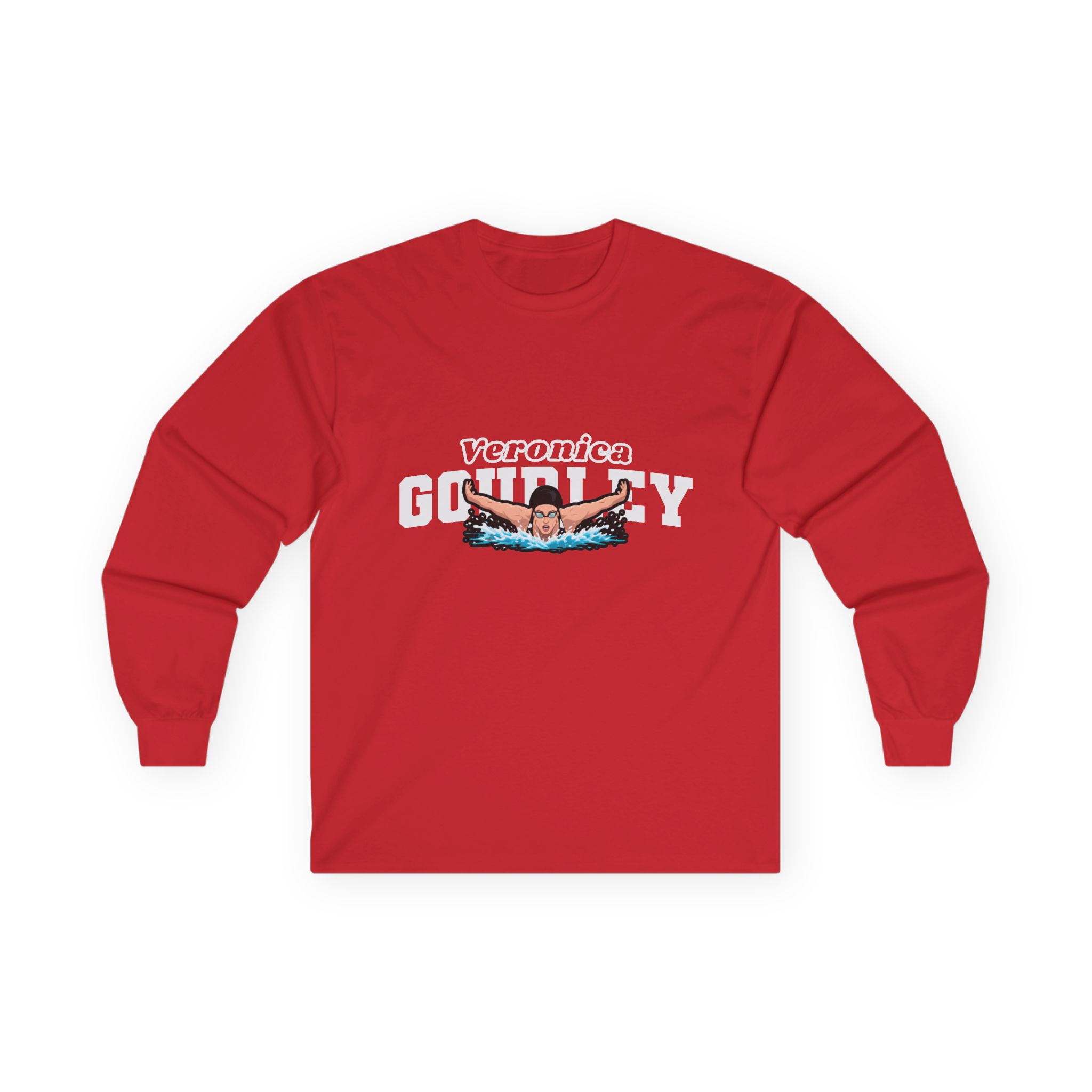 Long Sleeve Tee — character_name_arch in Red