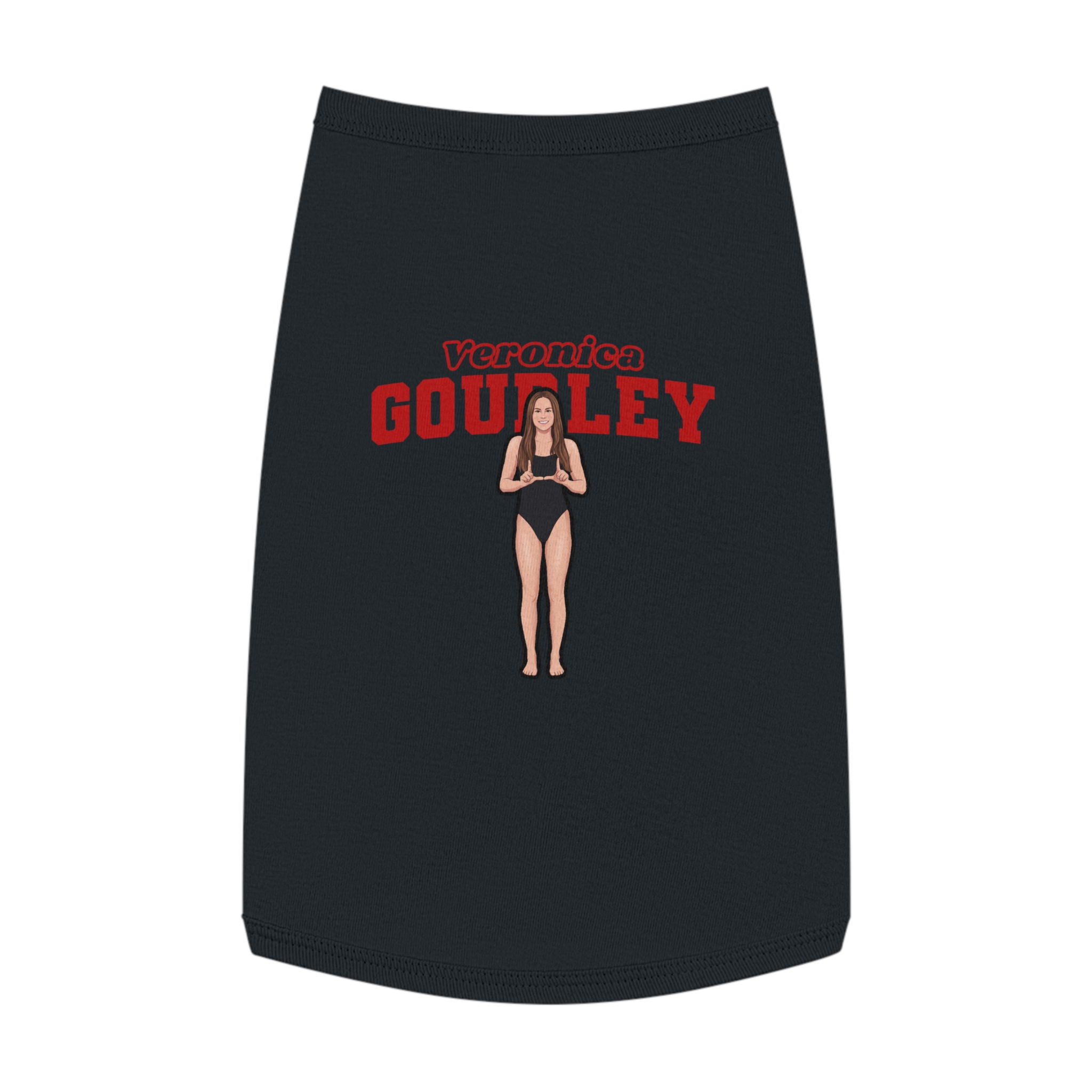 Pet Tank Top — character_name_arch in Black