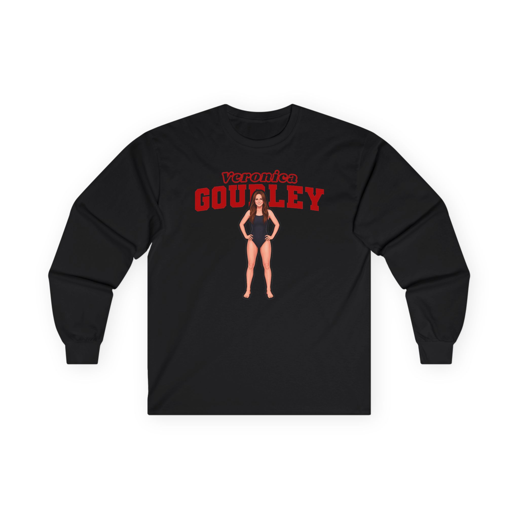 Long Sleeve Tee — character_name_arch in Black