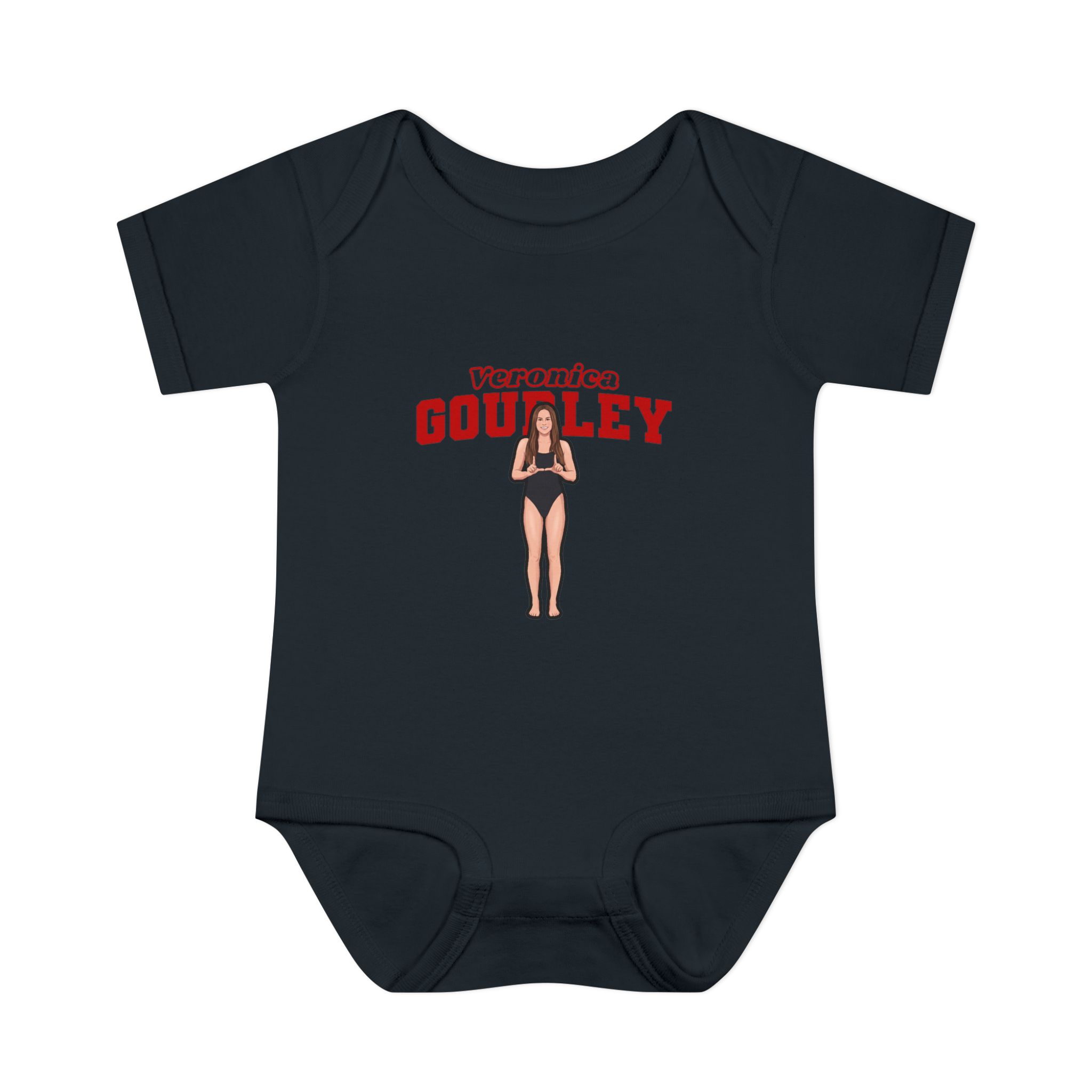 Baby Onesie — character_name_arch in Black