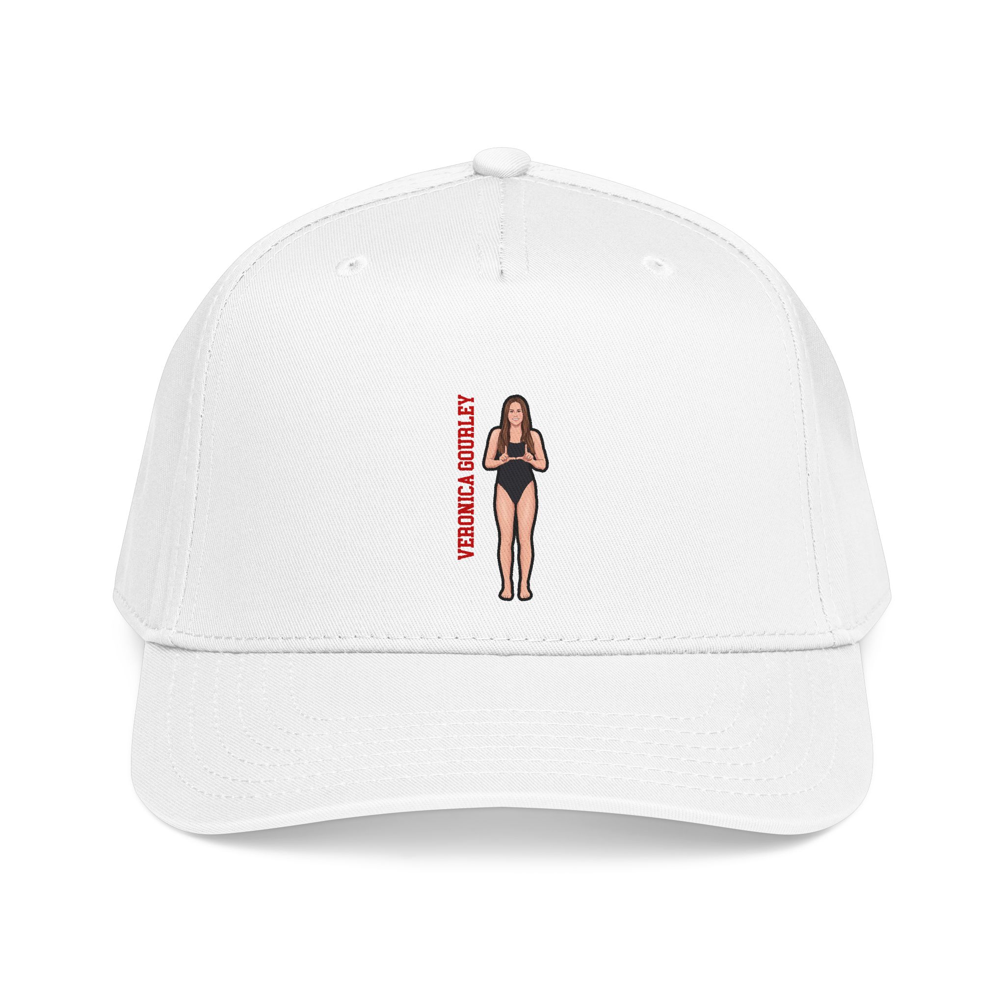 Baseball Cap — character_name_vertical in White