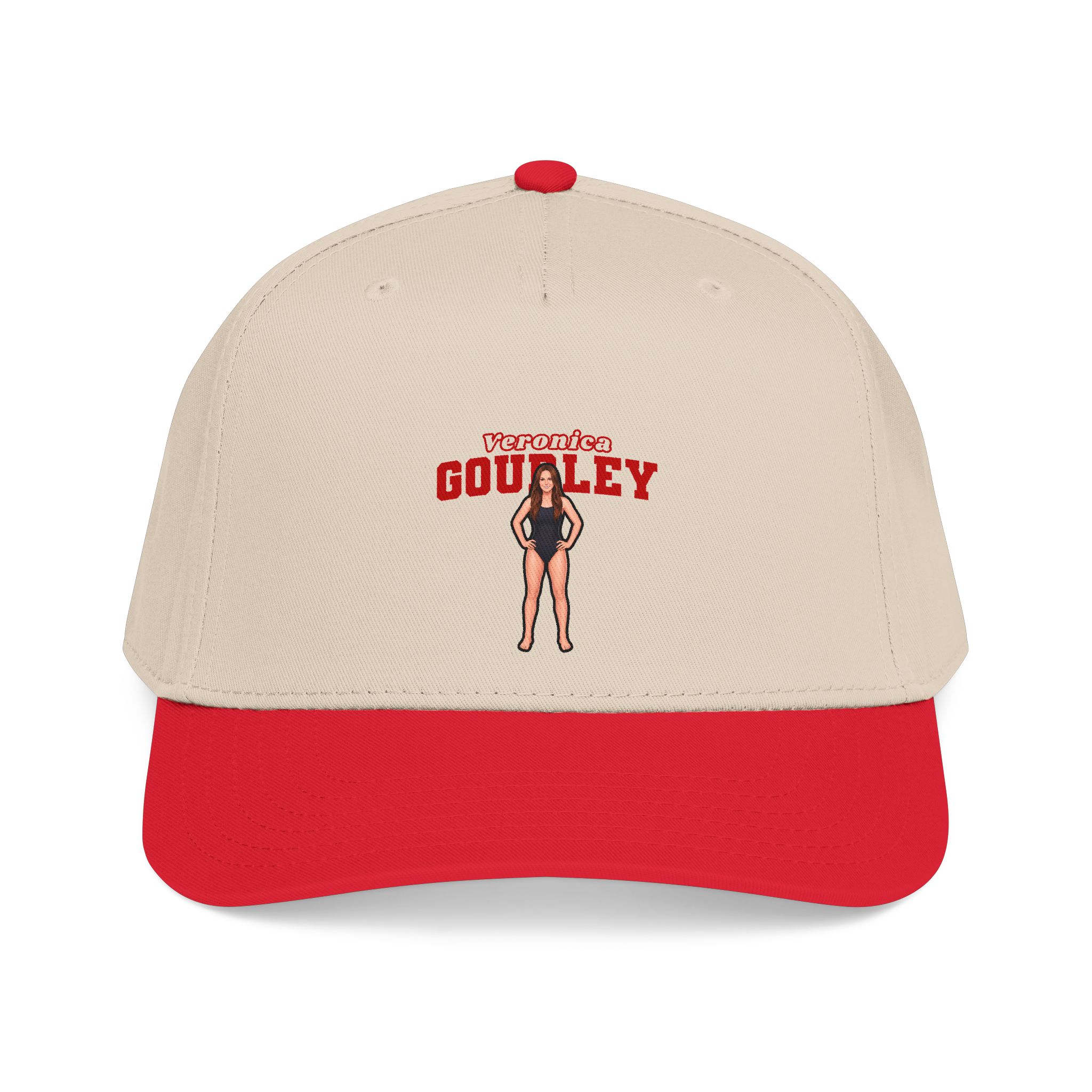 Baseball Cap — character_name_arch in Red / Natural