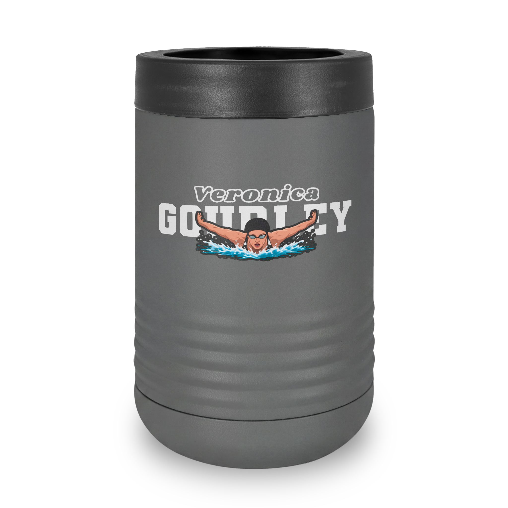 Stainless Can Cooler — character_name_arch in Grey