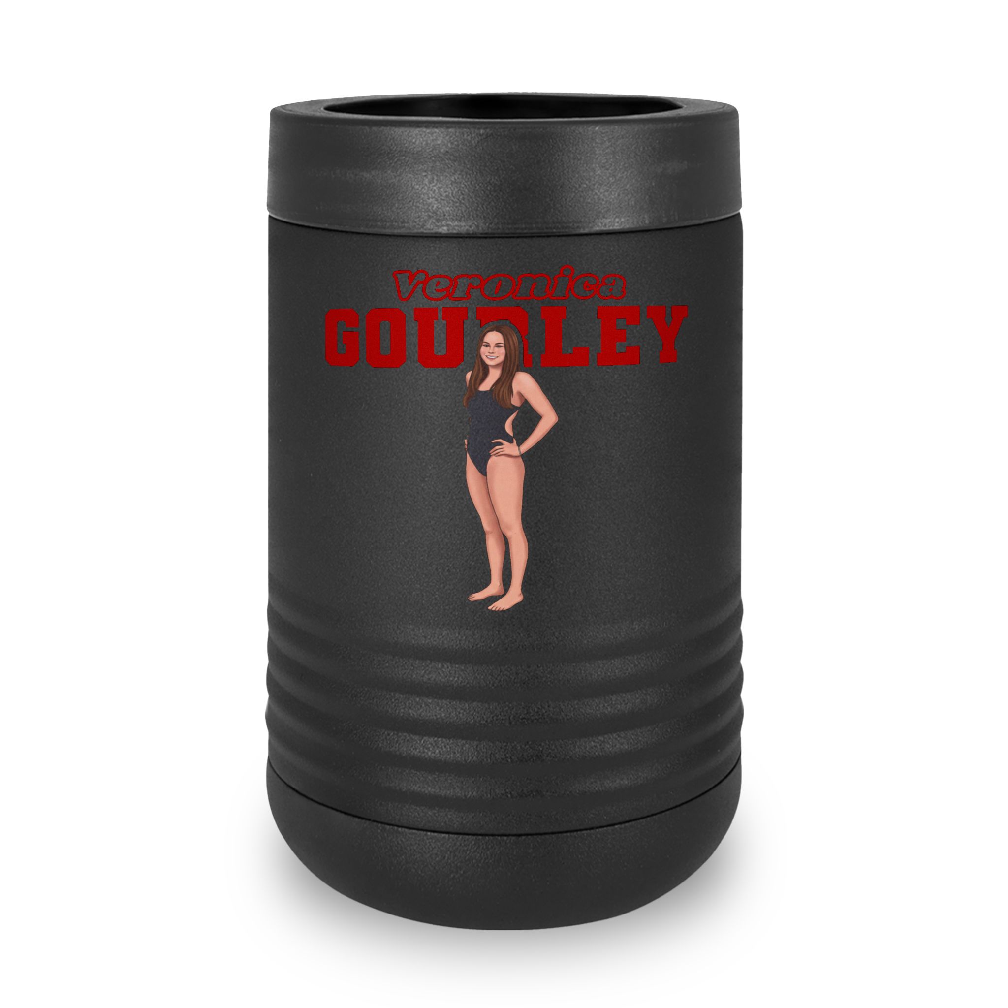 Stainless Can Cooler — character_name_arch in Black