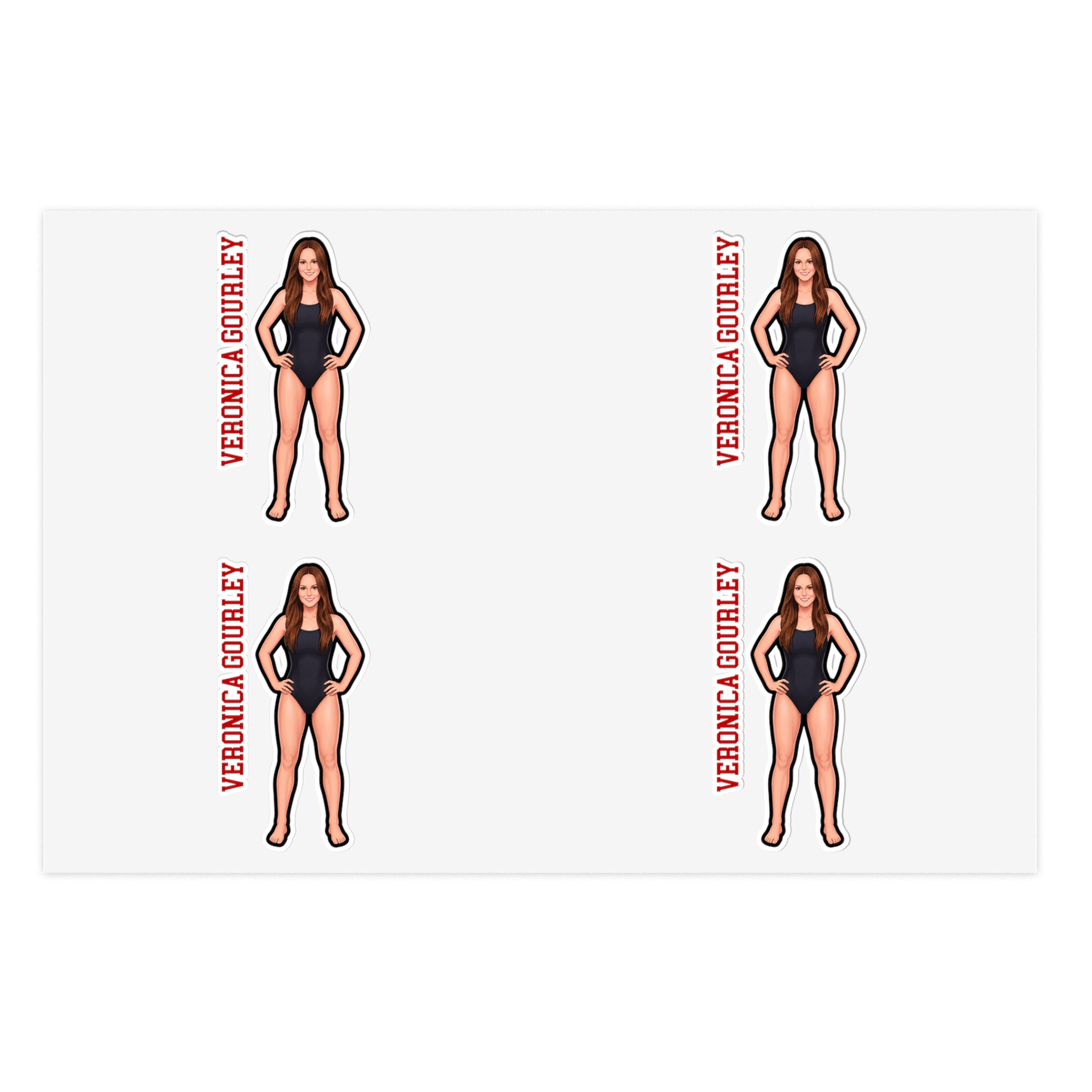 Sticker Sheet — character_name_vertical in Classic