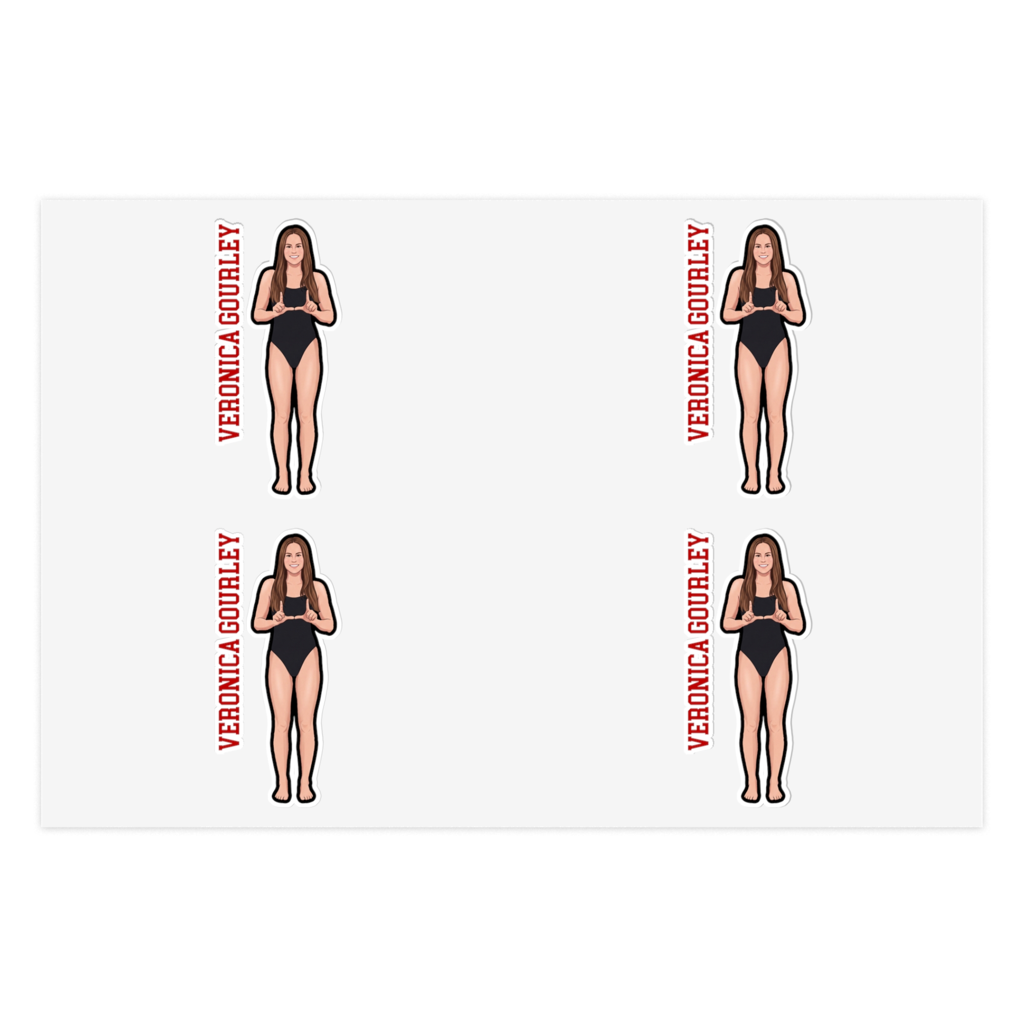 Sticker Sheet — character_name_vertical in Classic
