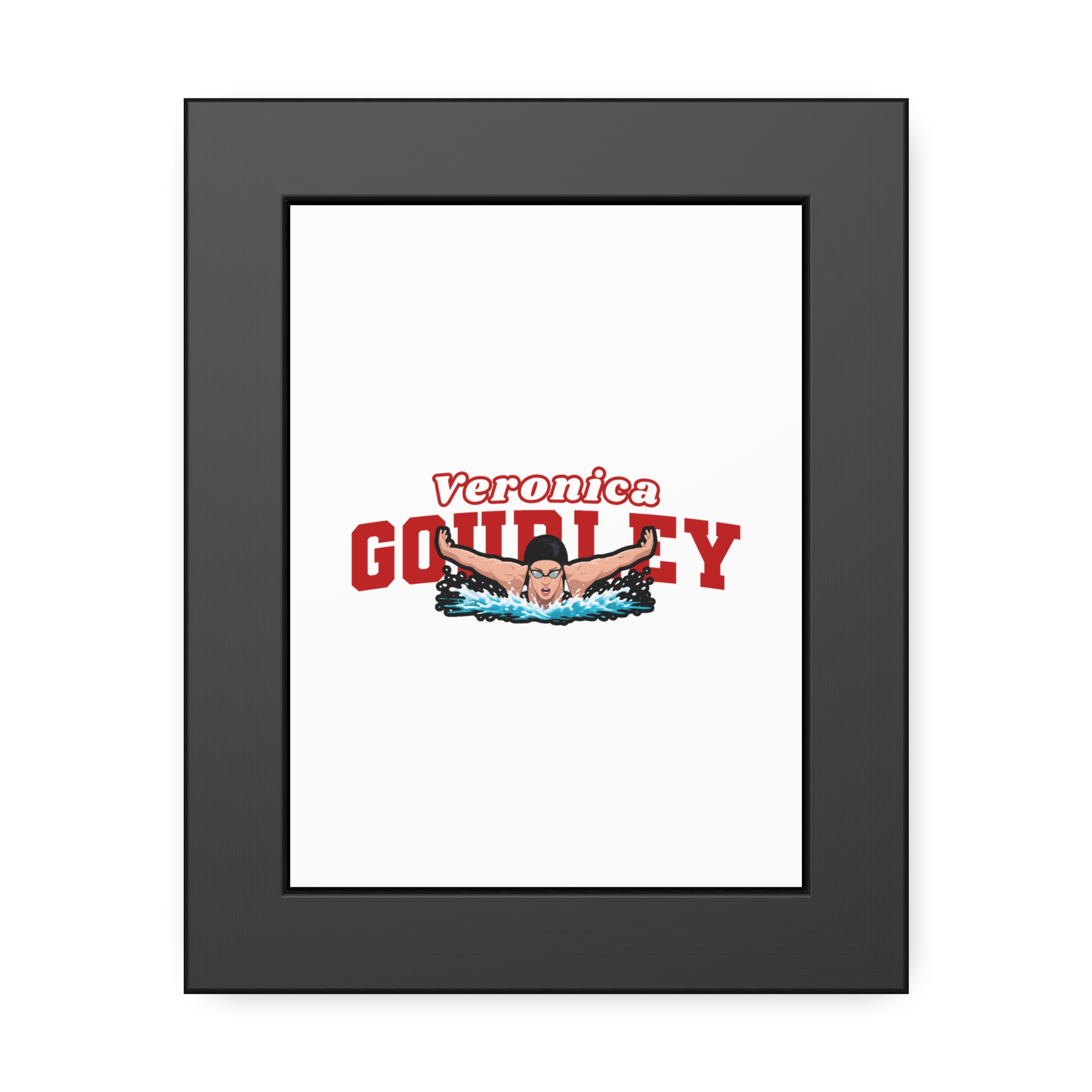Framed Poster — character_name_arch in Black