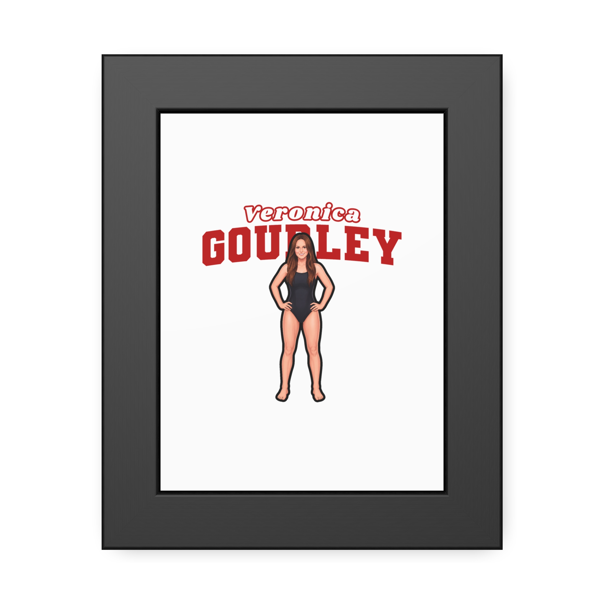 Framed Poster — character_name_arch in Black