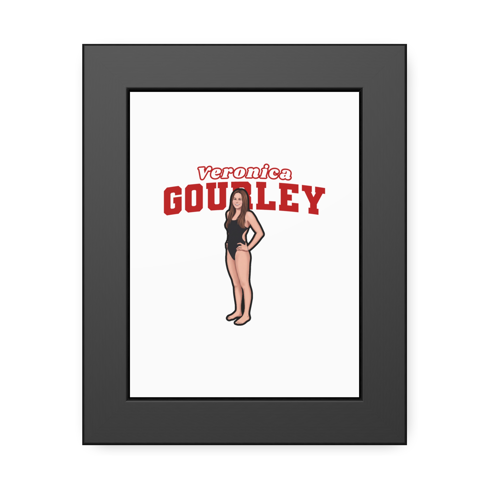 Framed Poster — character_name_arch in Black