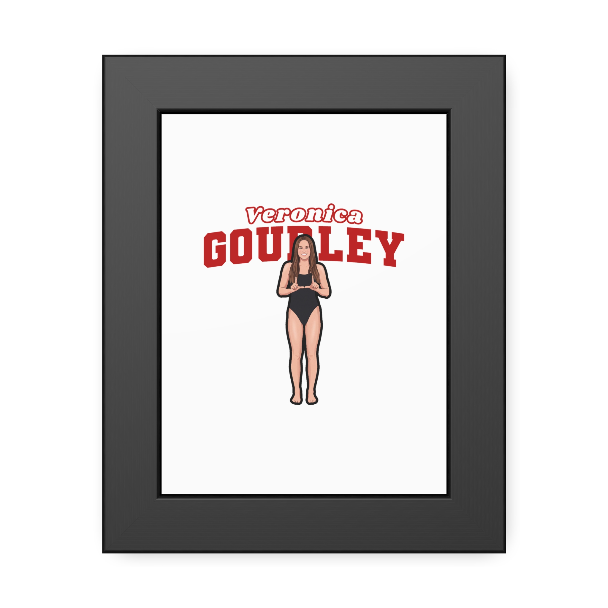 Framed Poster — character_name_arch in Black