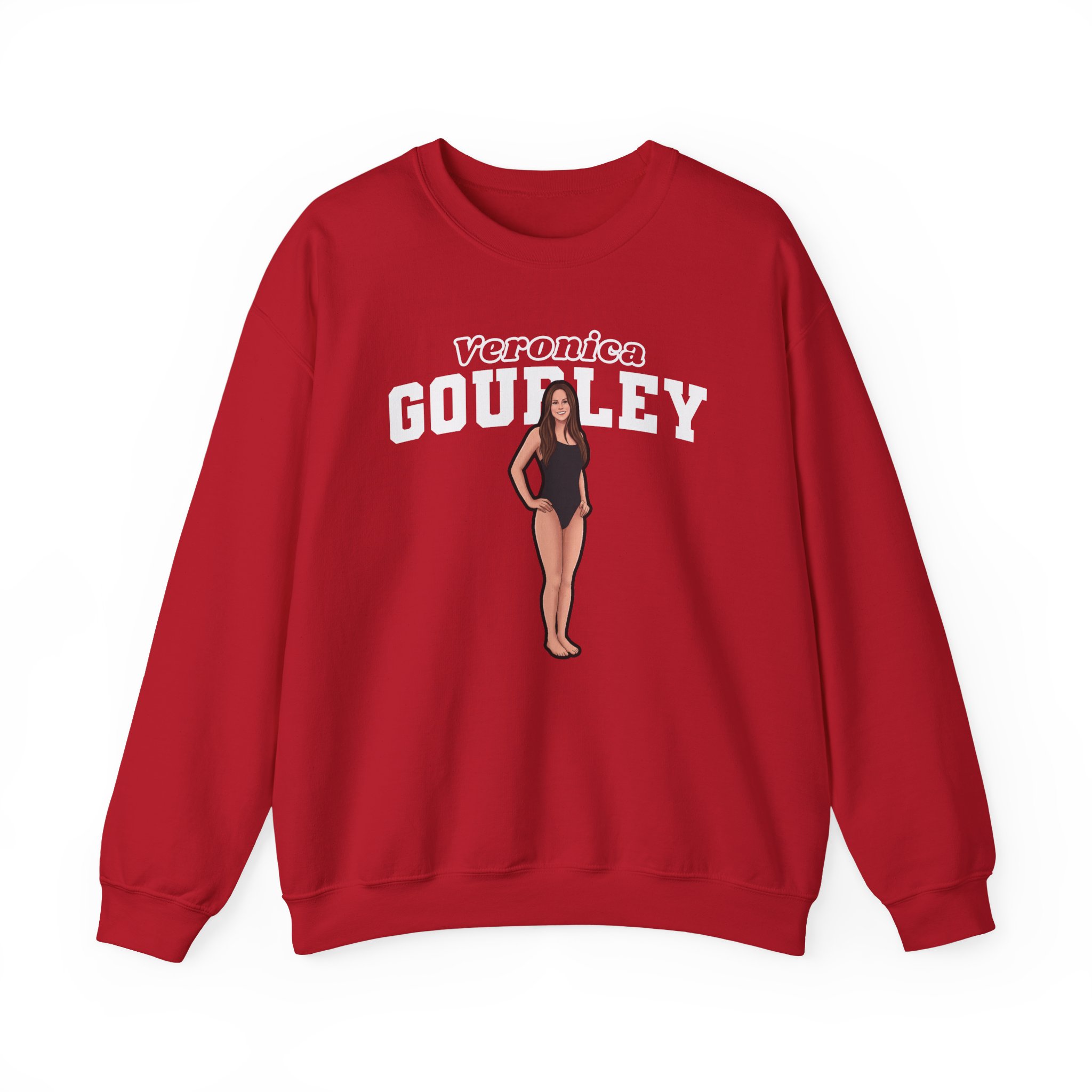 Crewneck Sweatshirt — character_name_arch in Red