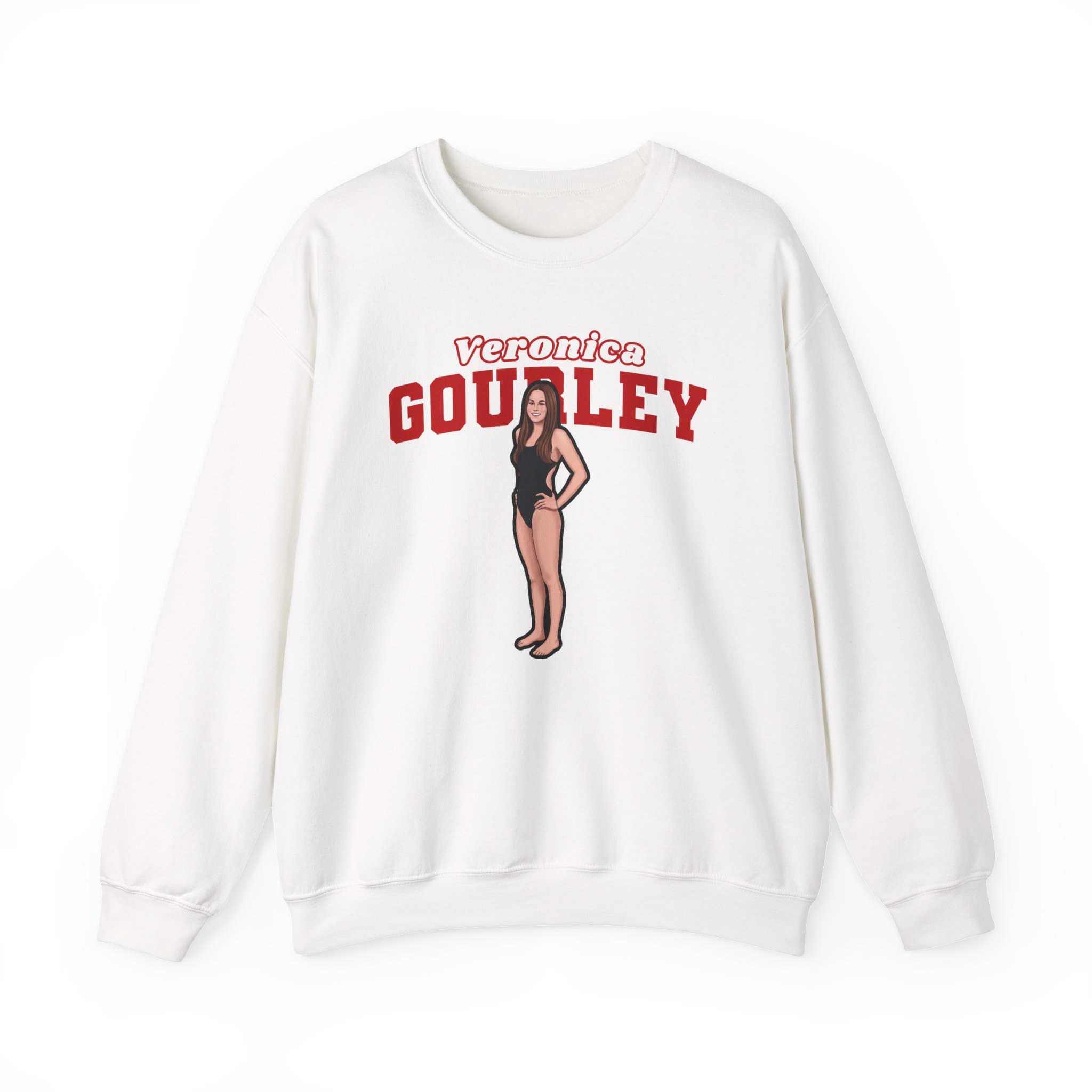 Crewneck Sweatshirt — character_name_arch in White