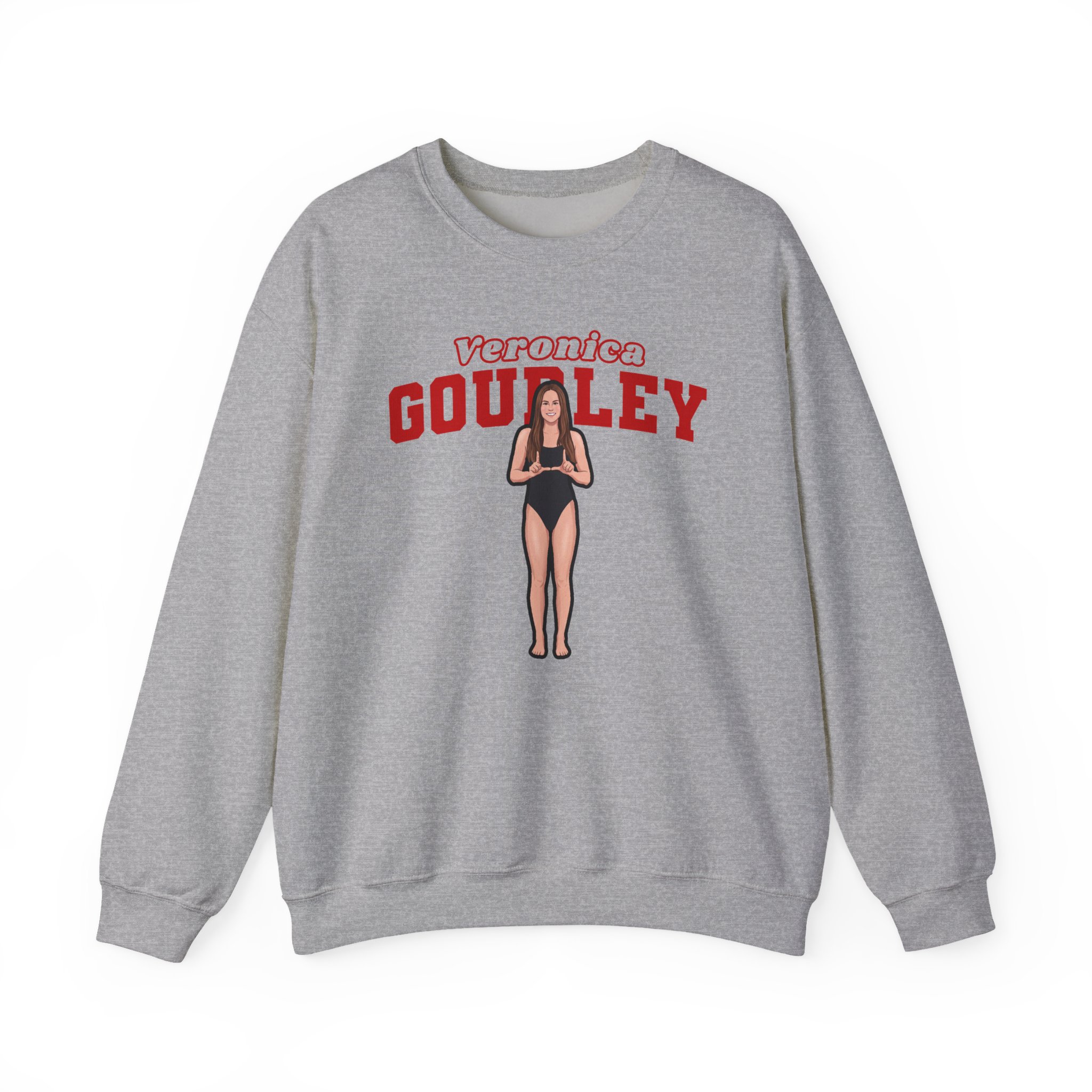 Crewneck Sweatshirt — character_name_arch in Grey