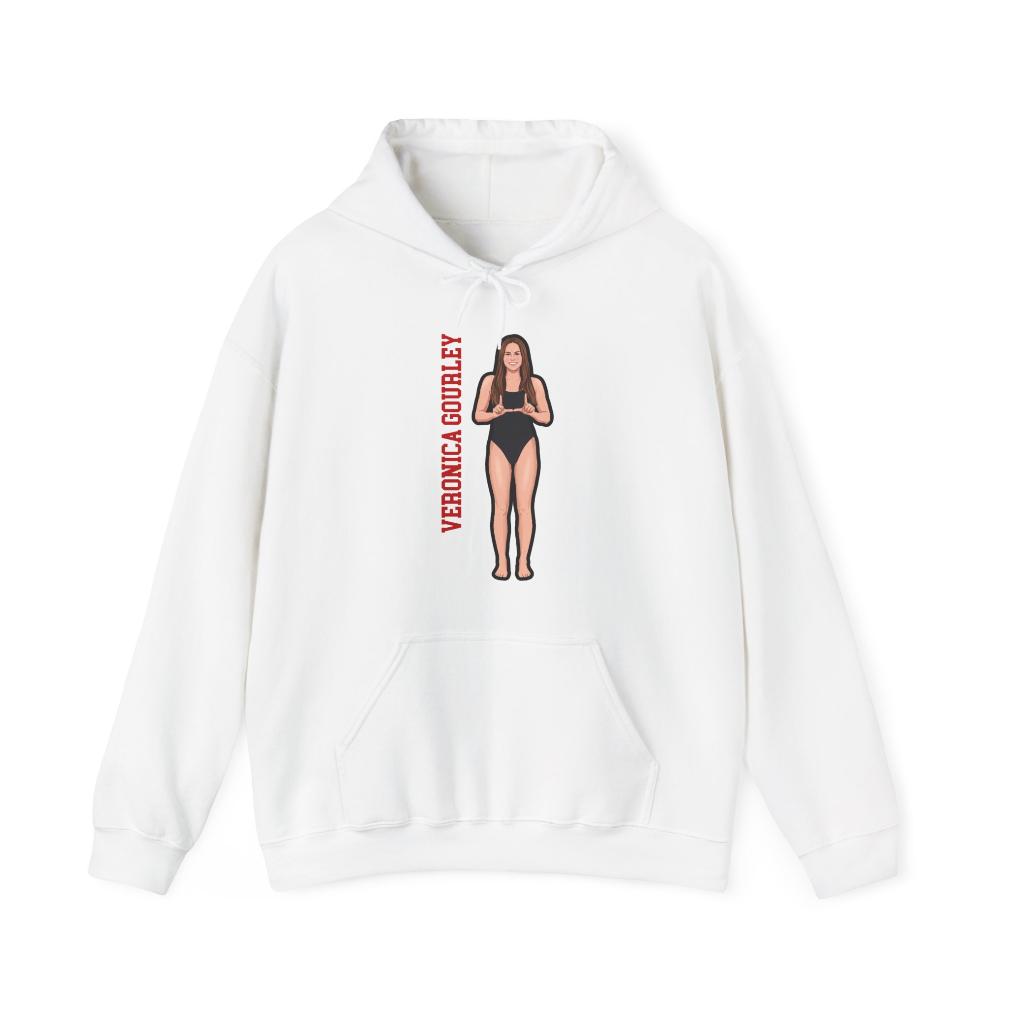 Hoodie — character_name_vertical in White