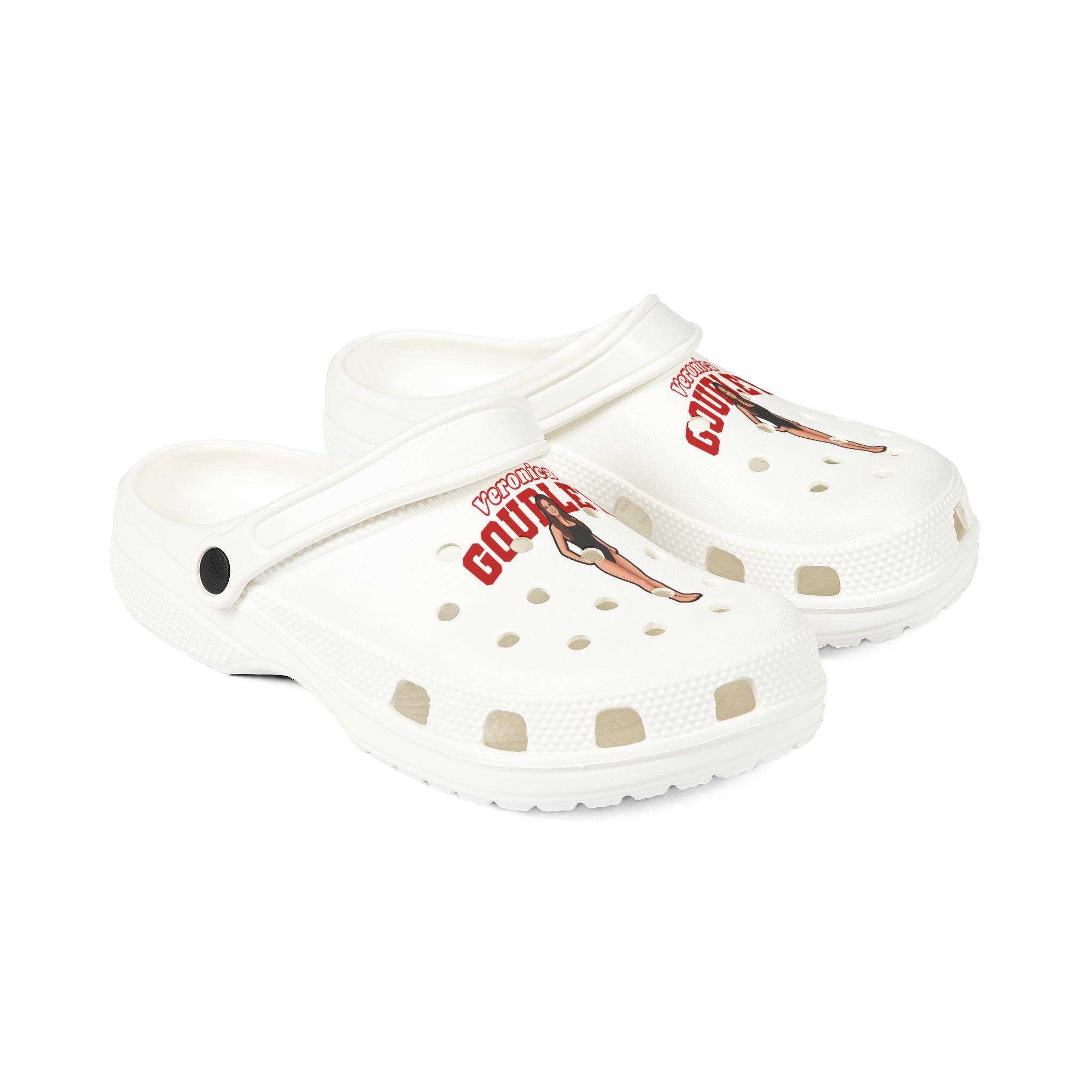 Rubber Clogs — character_name_arch in White