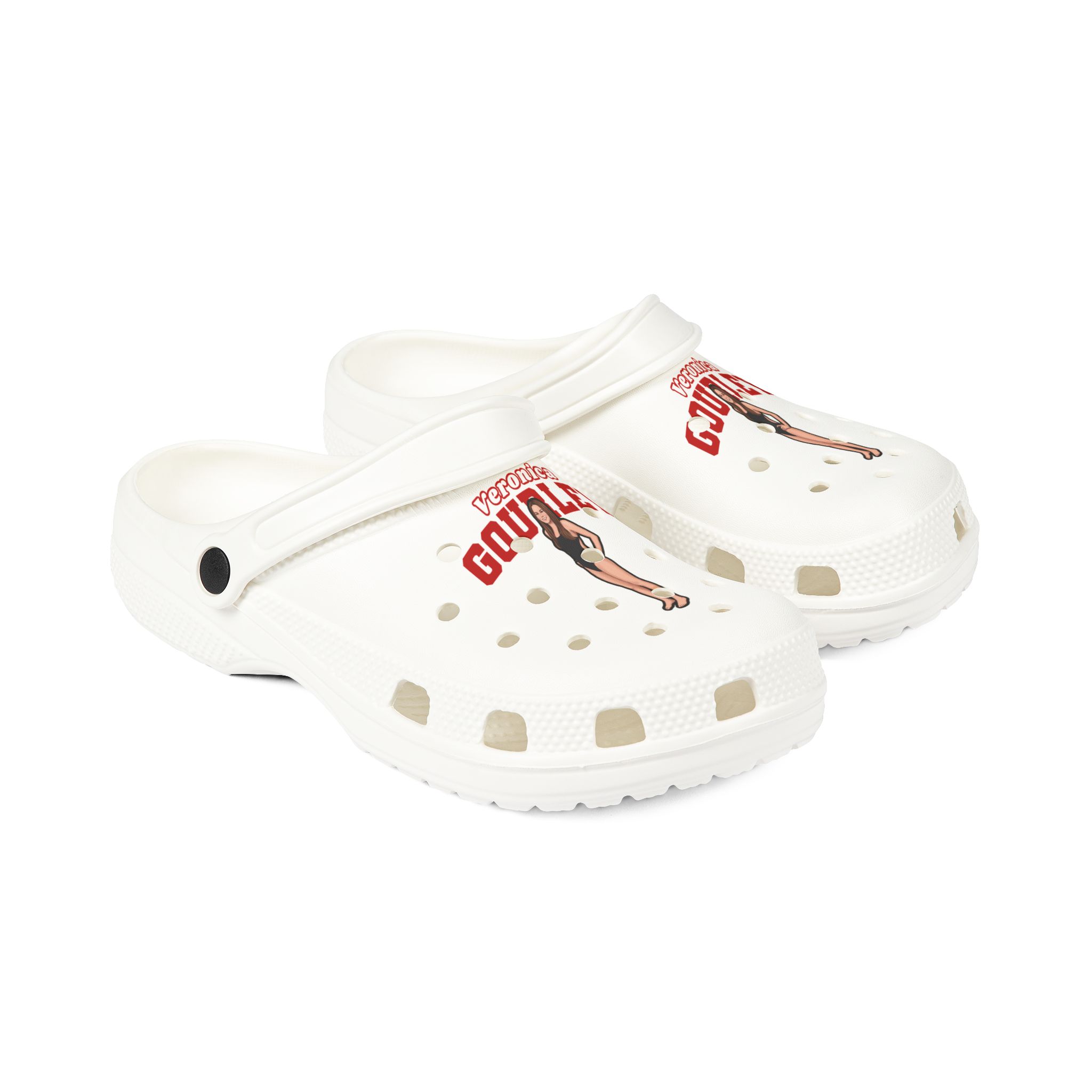 Rubber Clogs — character_name_arch in White