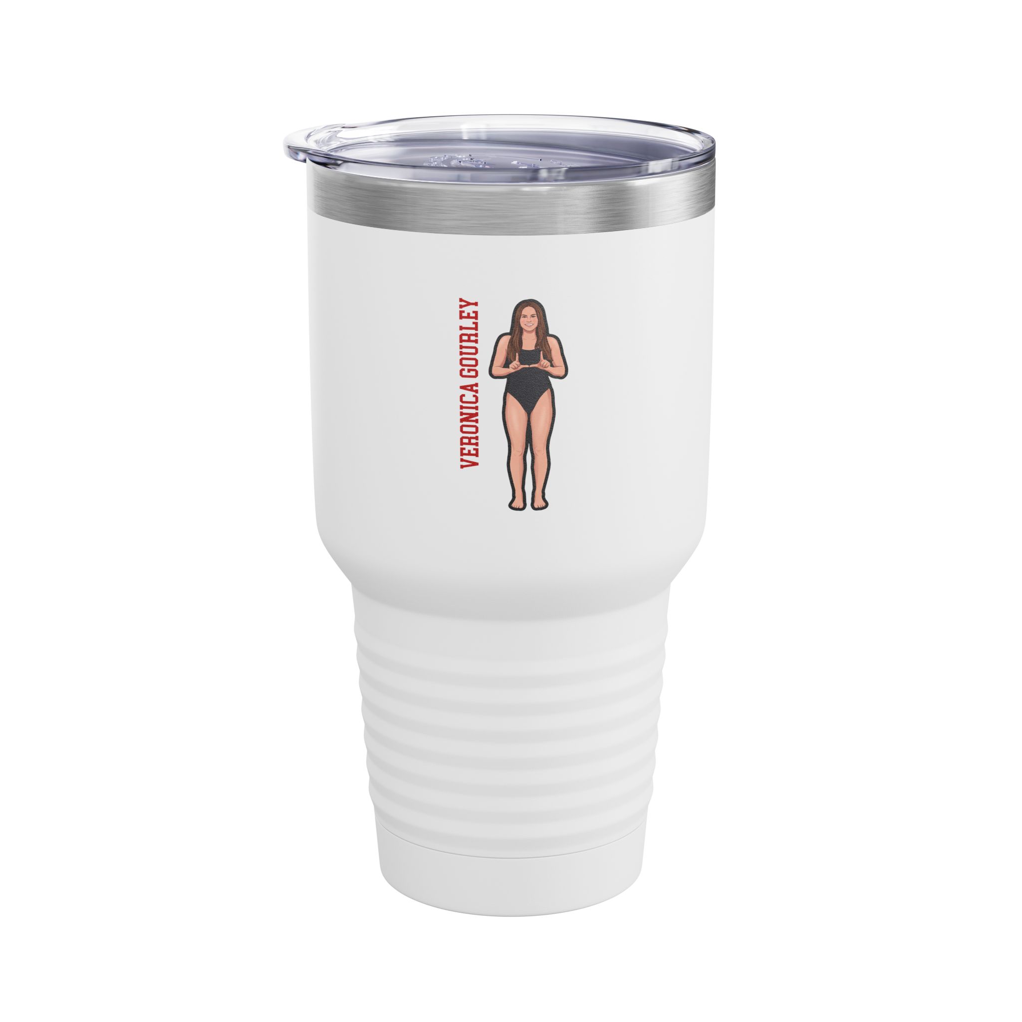 30oz Tumbler — character_name_vertical in White