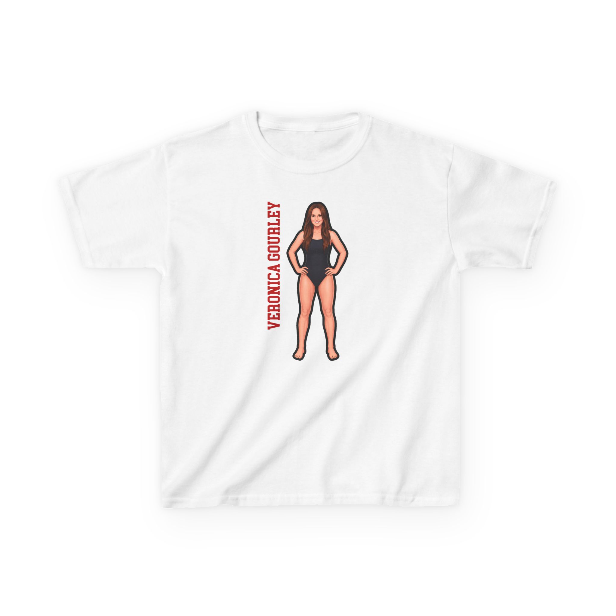 Youth Tee — character_name_vertical in White
