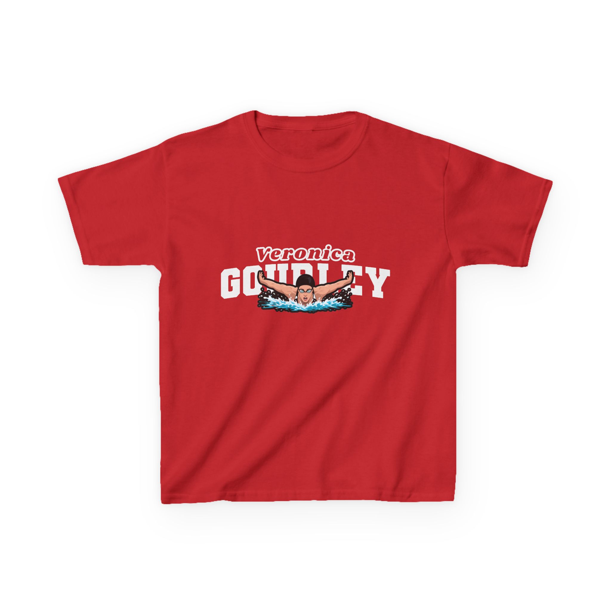 Youth Tee — character_name_arch in Red