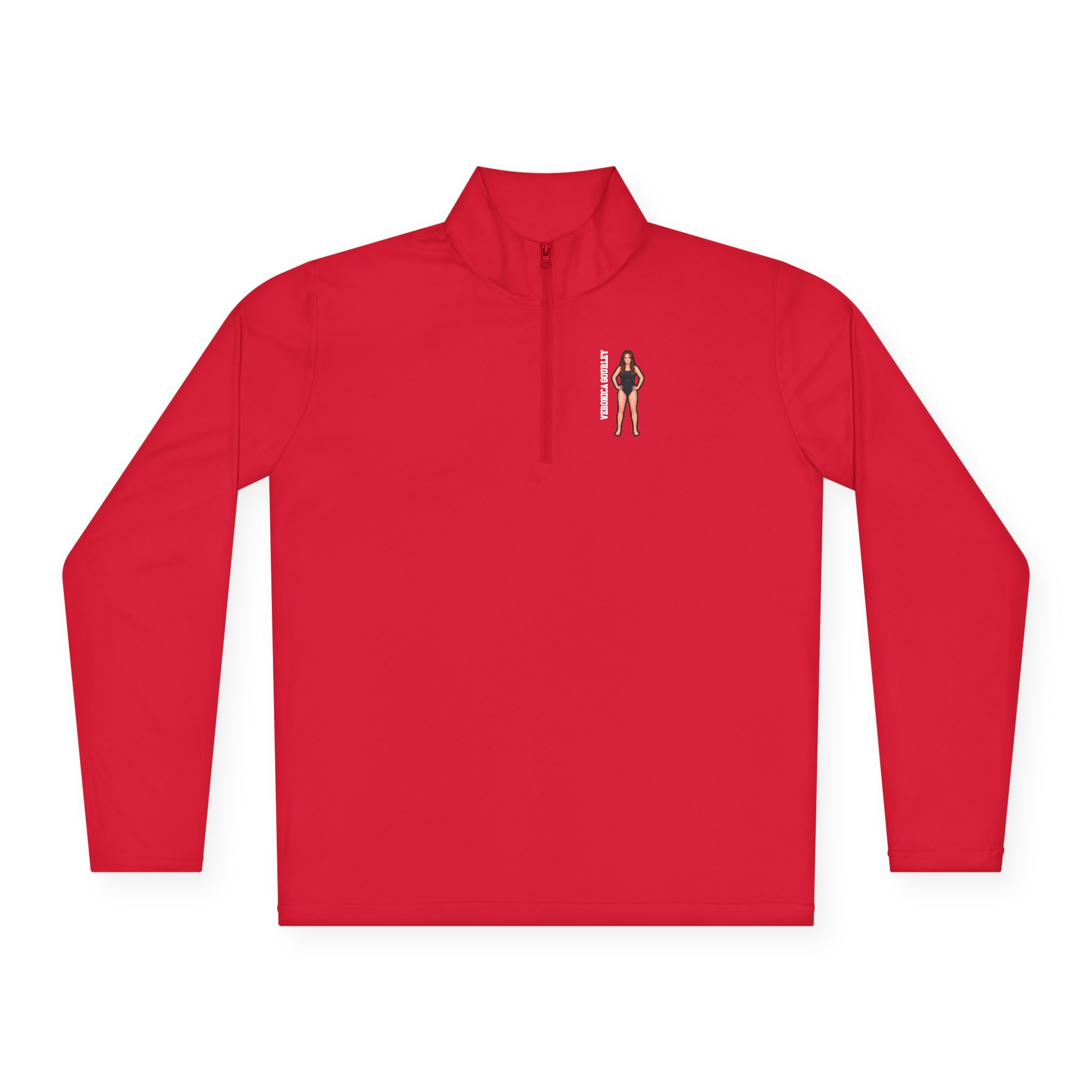 Q-Zip Pullover — character_name_vertical in Red