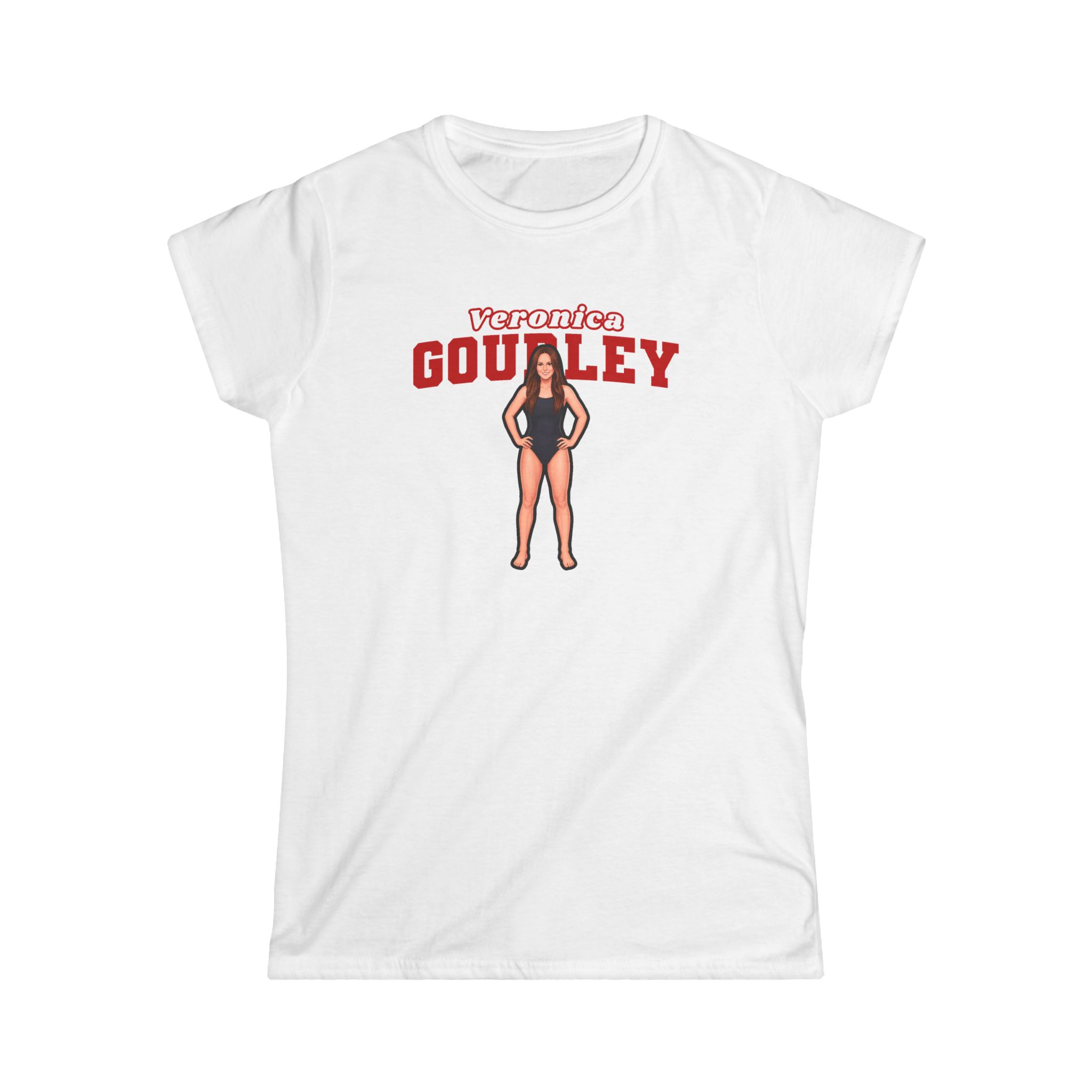 Women's Softstyle Tee — character_name_arch in White