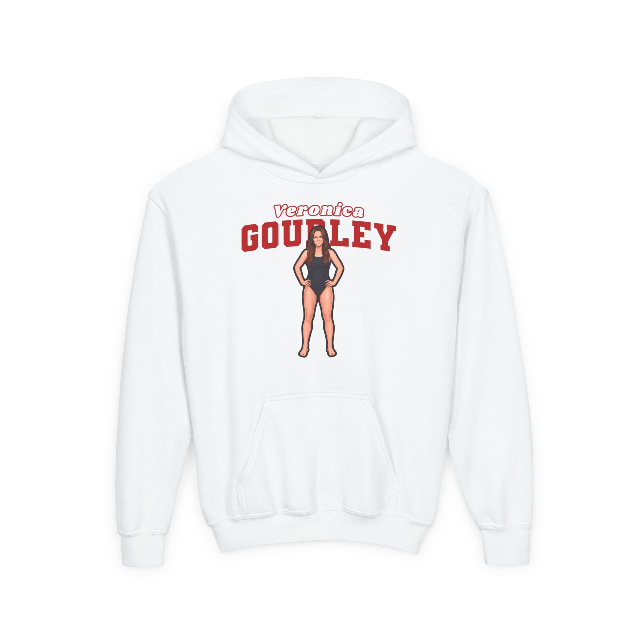 Youth Hoodie — character_name_arch in White