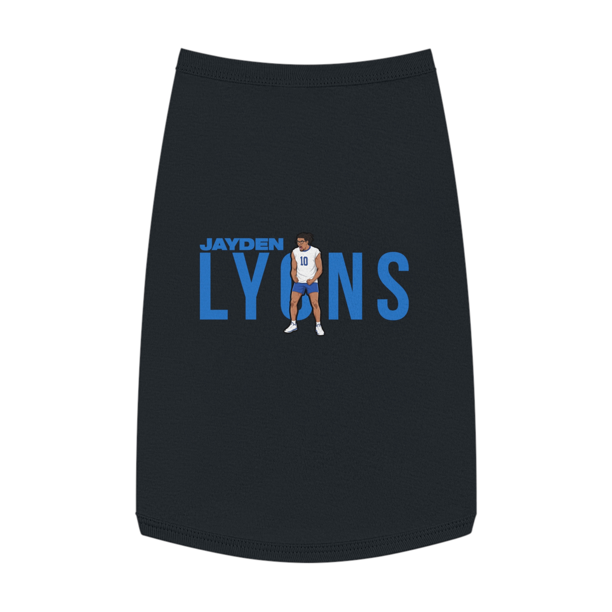 Pet Tank Top — character_player_name in Black