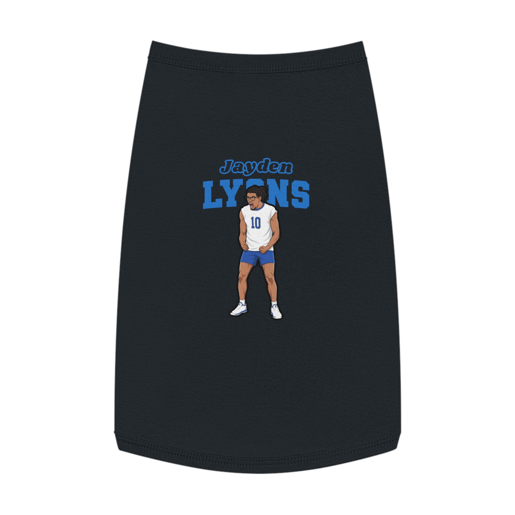 Pet Tank Top — character_name_arch in Black