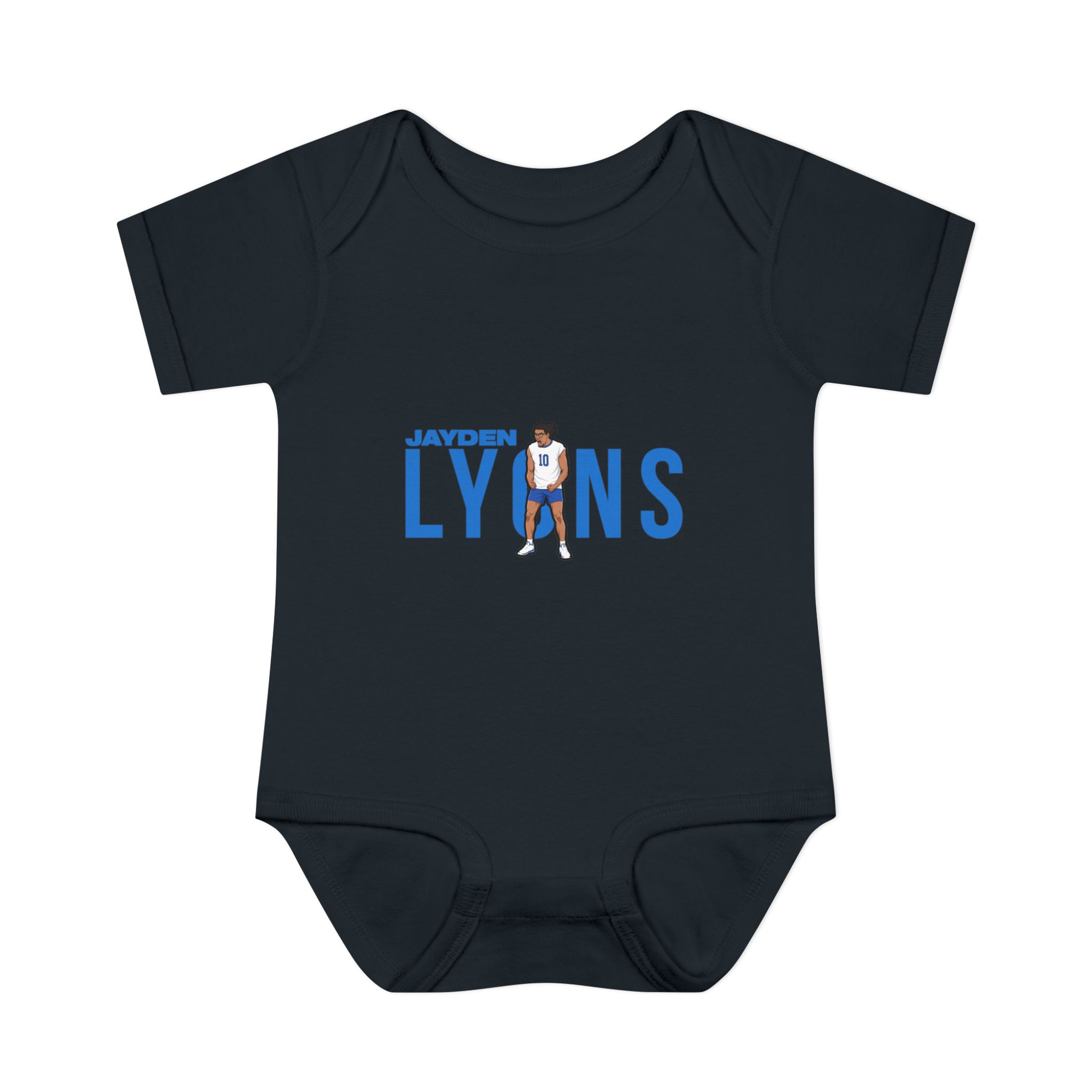Baby Onesie — character_player_name in Black