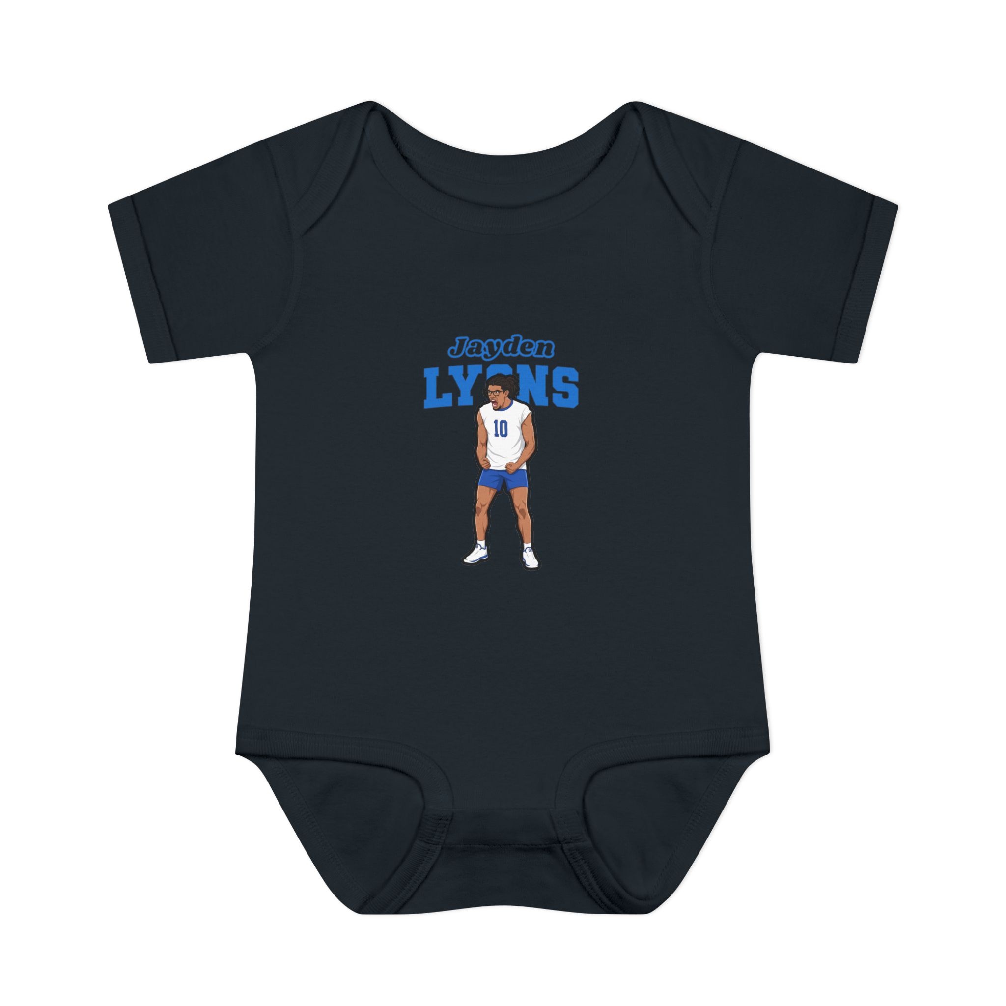 Baby Onesie — character_name_arch in Black