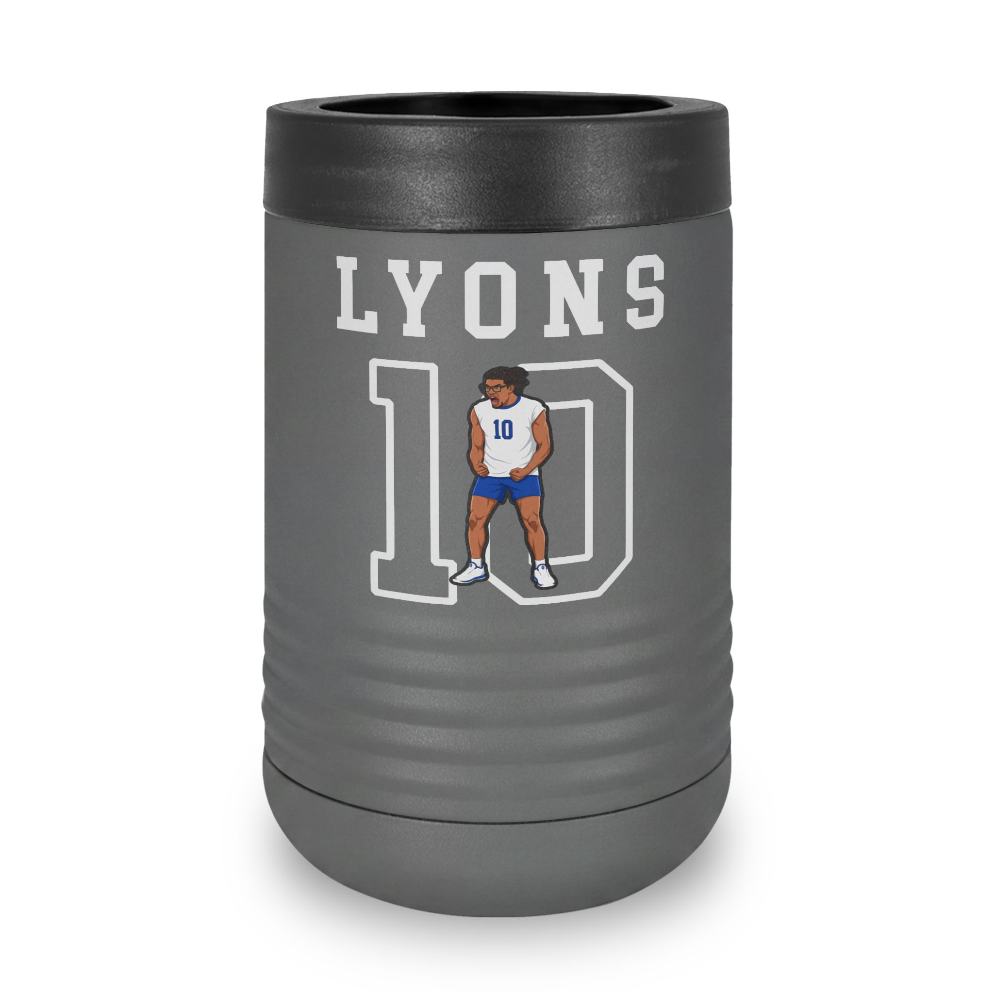 Stainless Can Cooler — character_shirsey in Grey