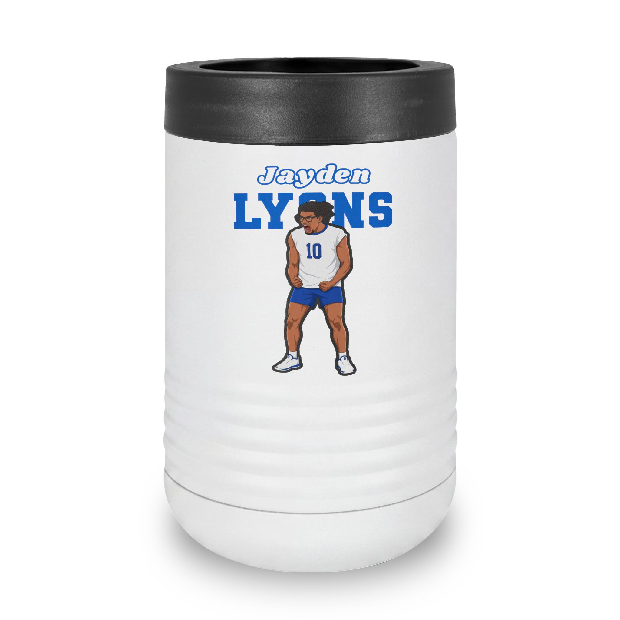 Stainless Can Cooler — character_name_arch in White