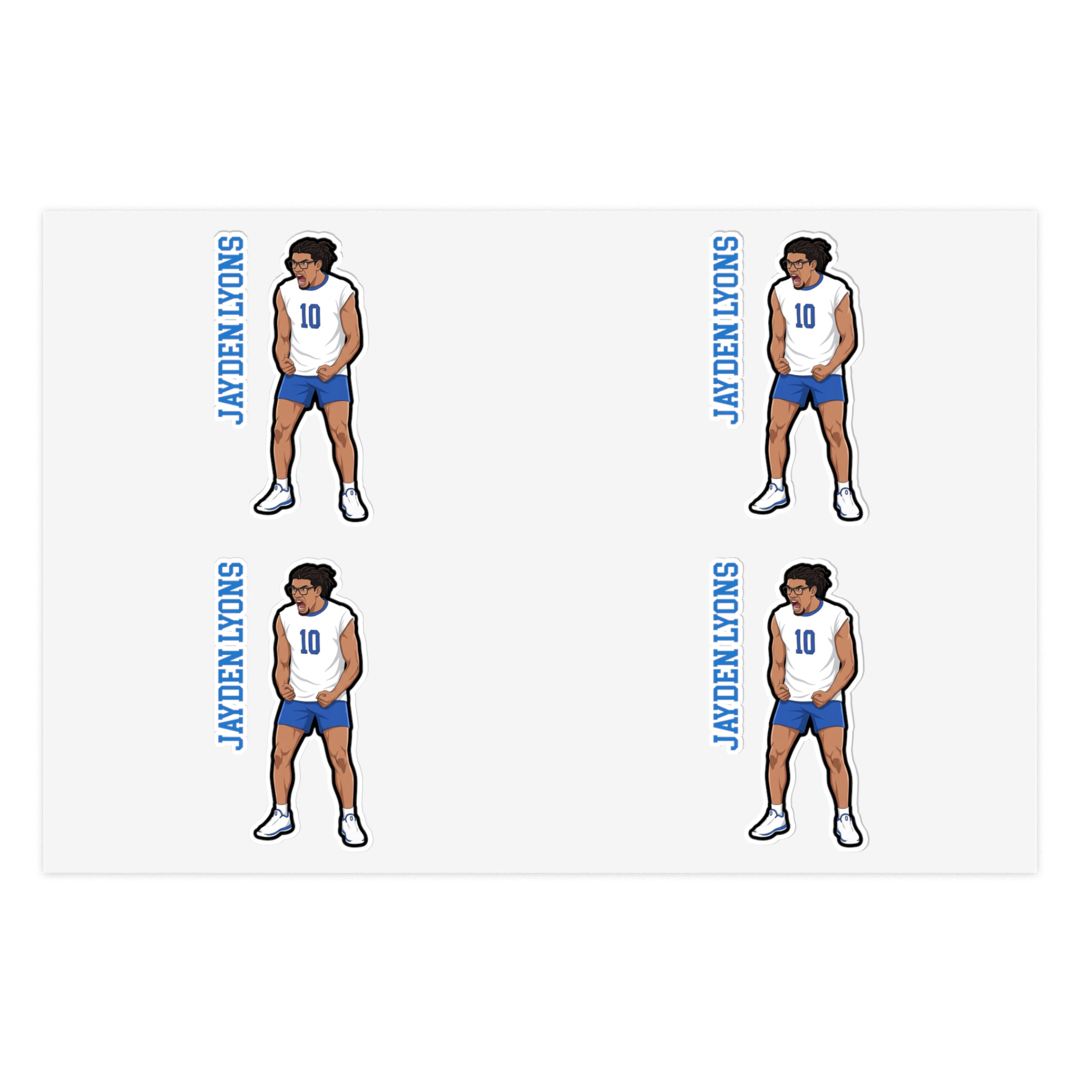 Sticker Sheet — character_name_vertical in Classic